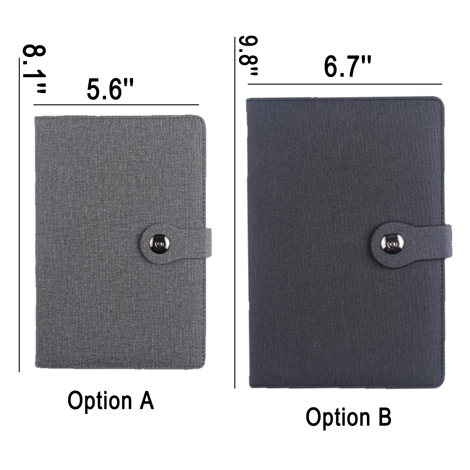 Magnetic Closure Linen Covered Notebook - Image 4