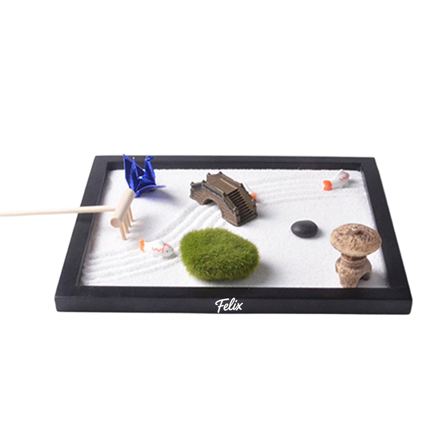 DIY Mini Zen Garden Desk Decor Miniature Kit