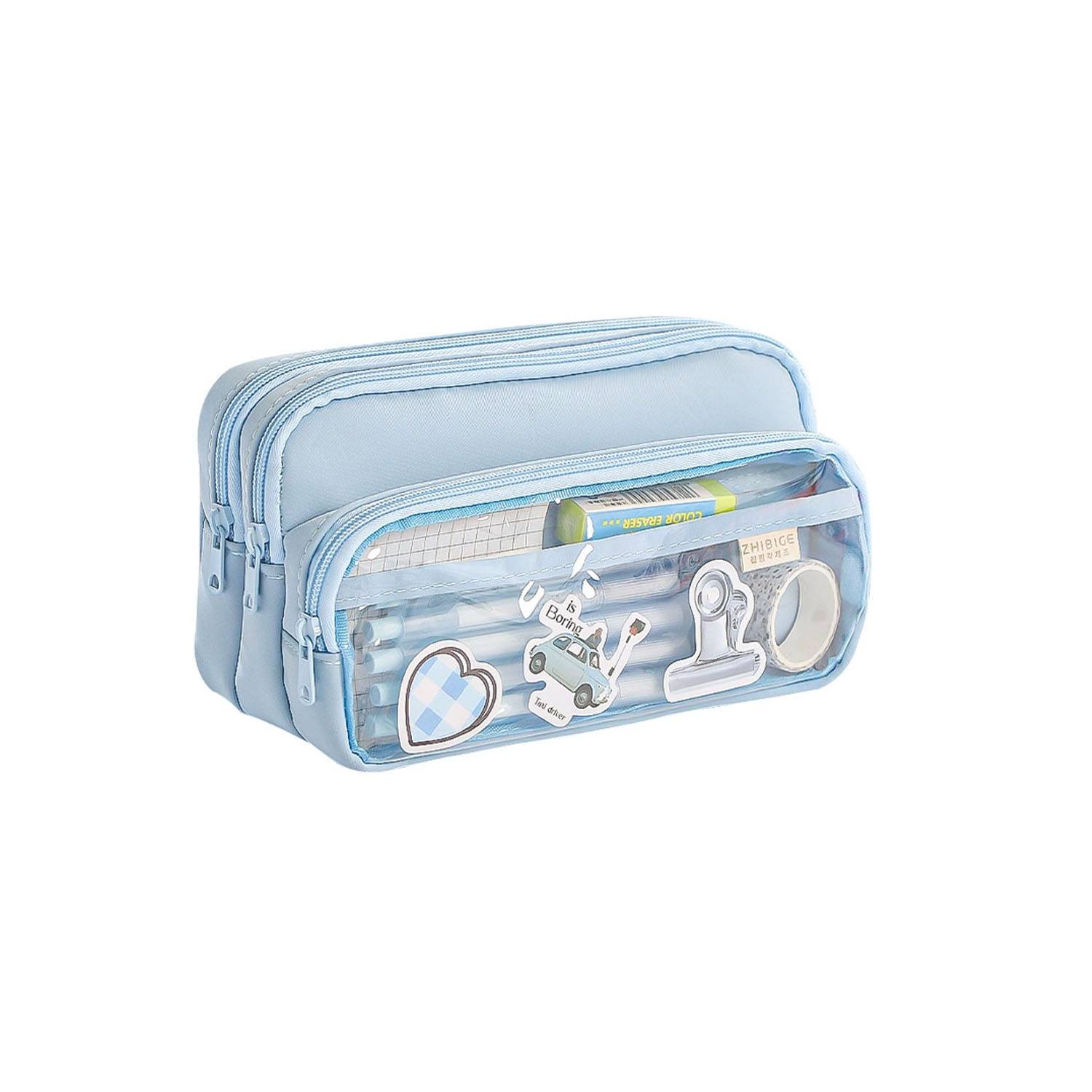 Transparent simple large capacity pencil case - Image 5