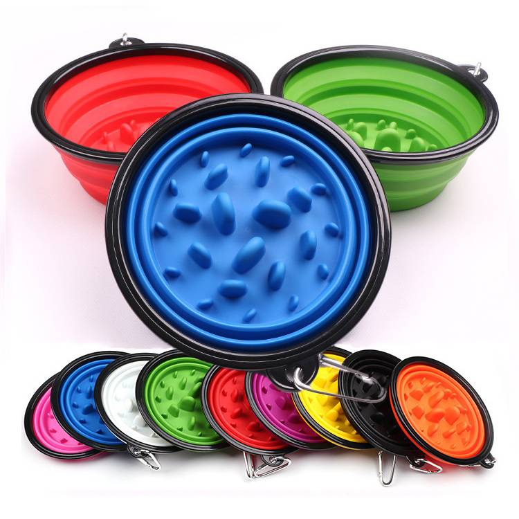 12/34oz Collapsible Dog Bowls with Carabiner