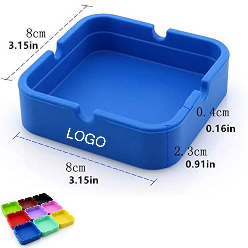 Square Silicone Ashtray for Cigarettes