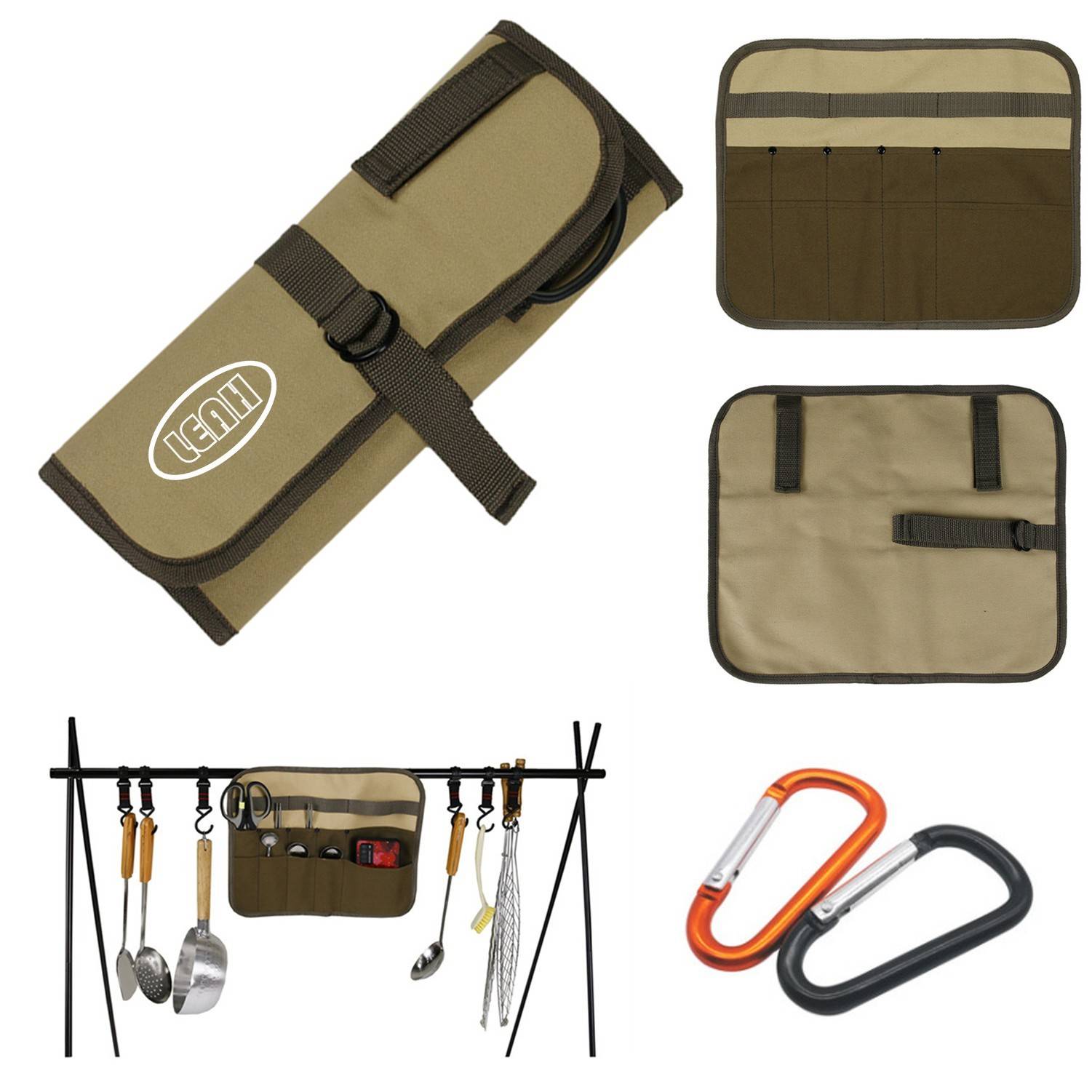 Portable Knife Storage Bag with Carabiner