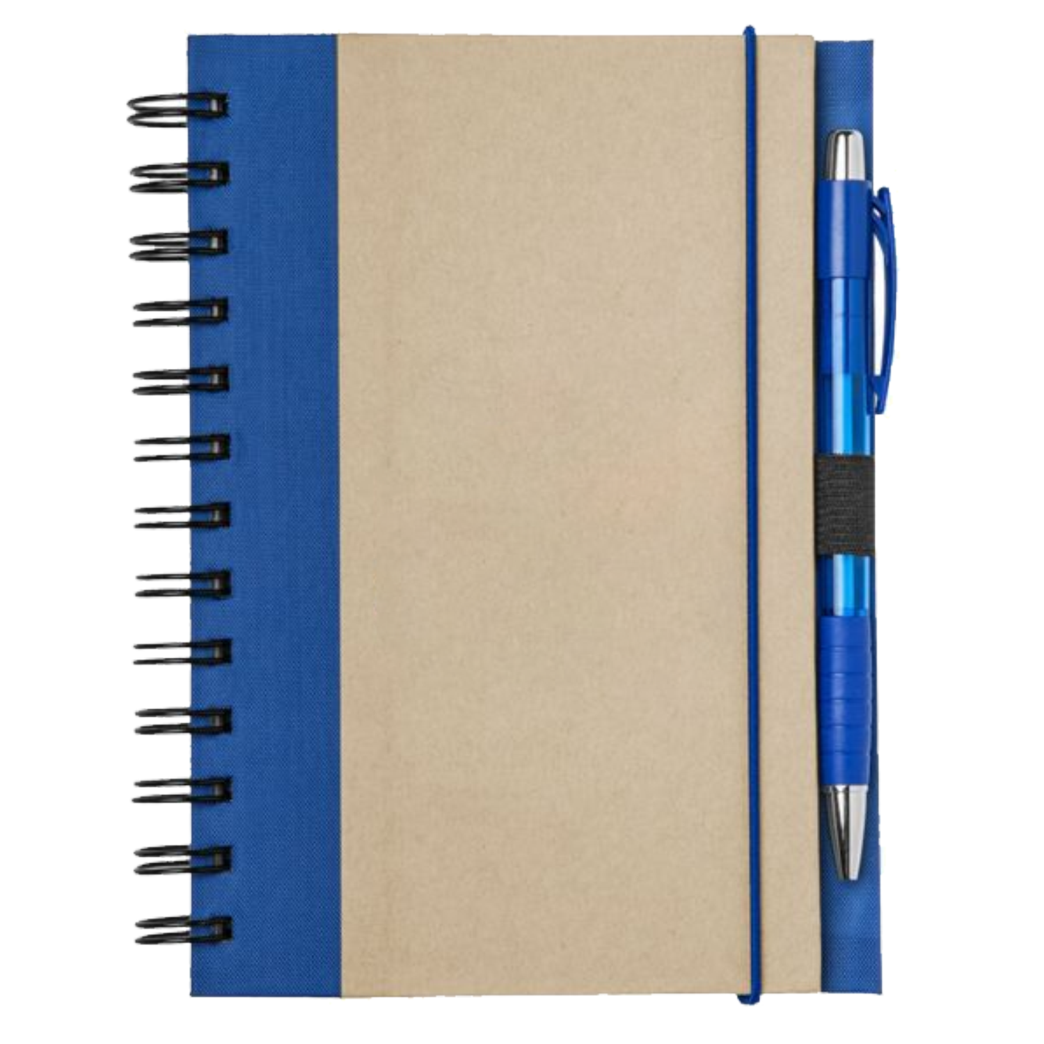 Eco-Friendly Brown Paper Spiral Notebook w/ Pen - Image 6