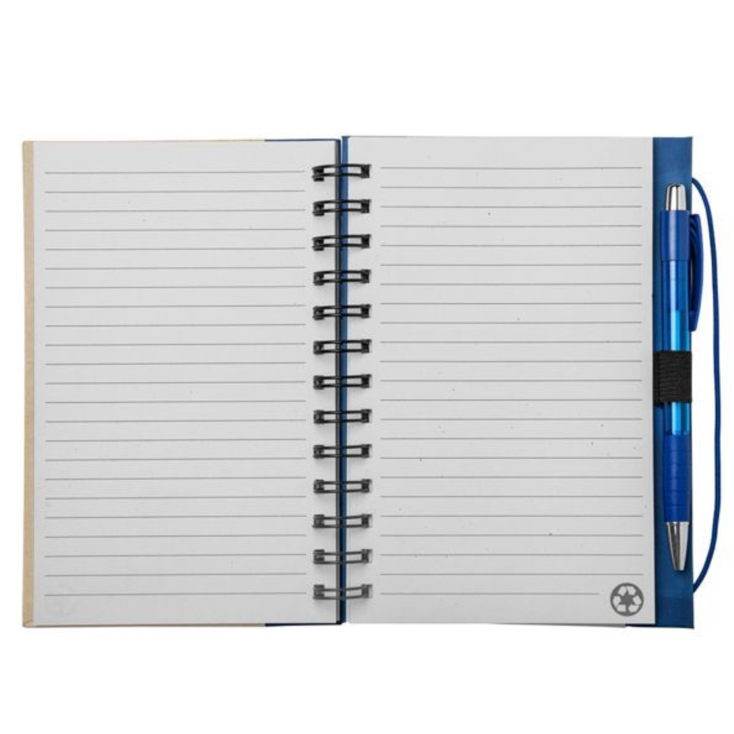 Eco-Friendly Brown Paper Spiral Notebook w/ Pen - Image 3