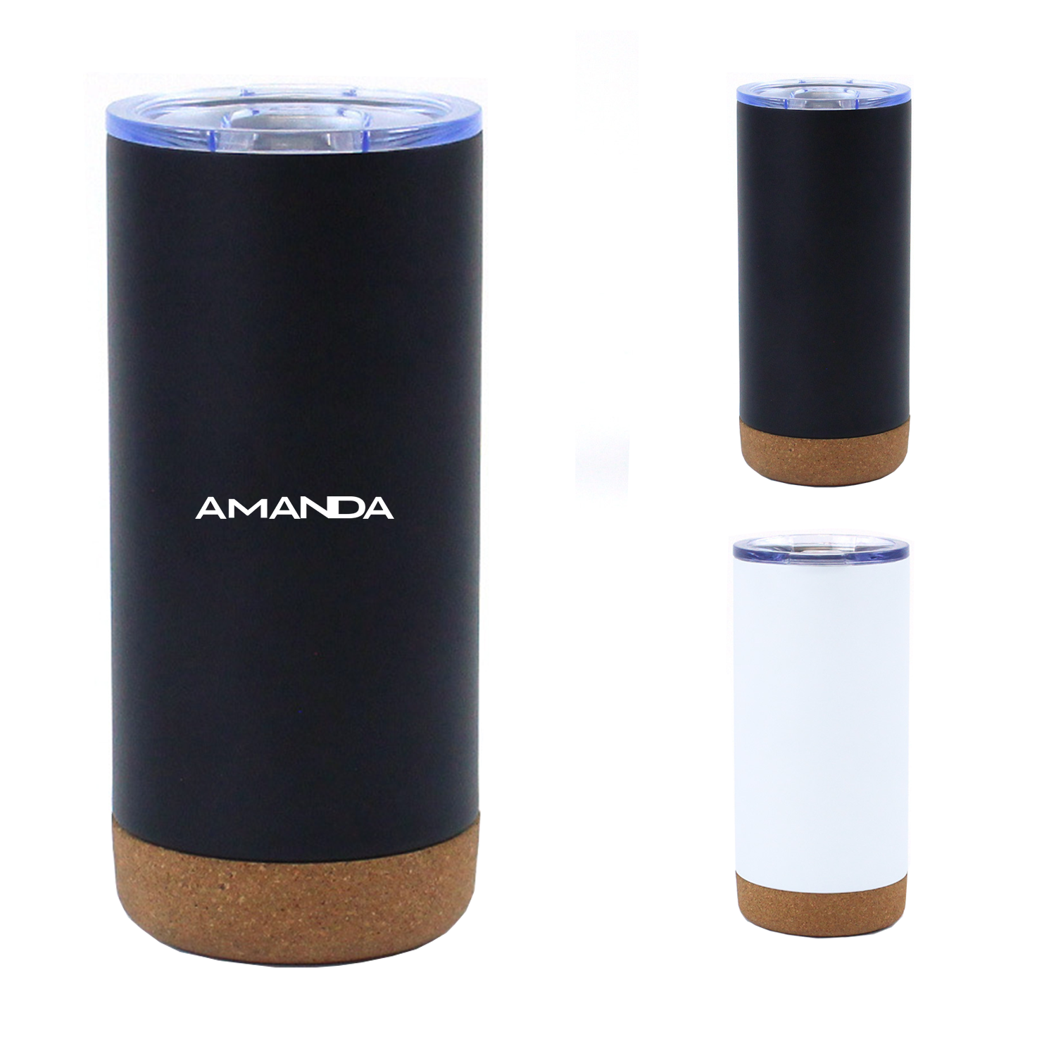 16oz Cork Base Vacuum Stainless Steel Tumblers Water Mug