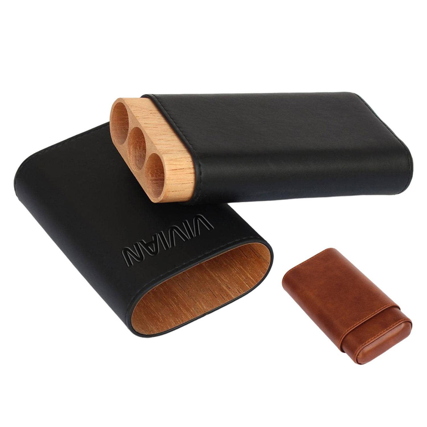 PU Leather Cigar Humidor Case