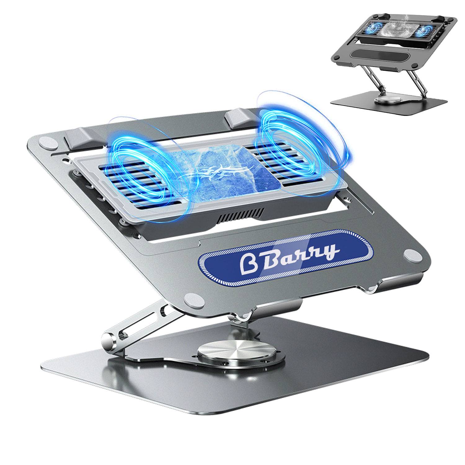 Semiconductor Laptop Cooler Stand - Adjustable Rotating Base
