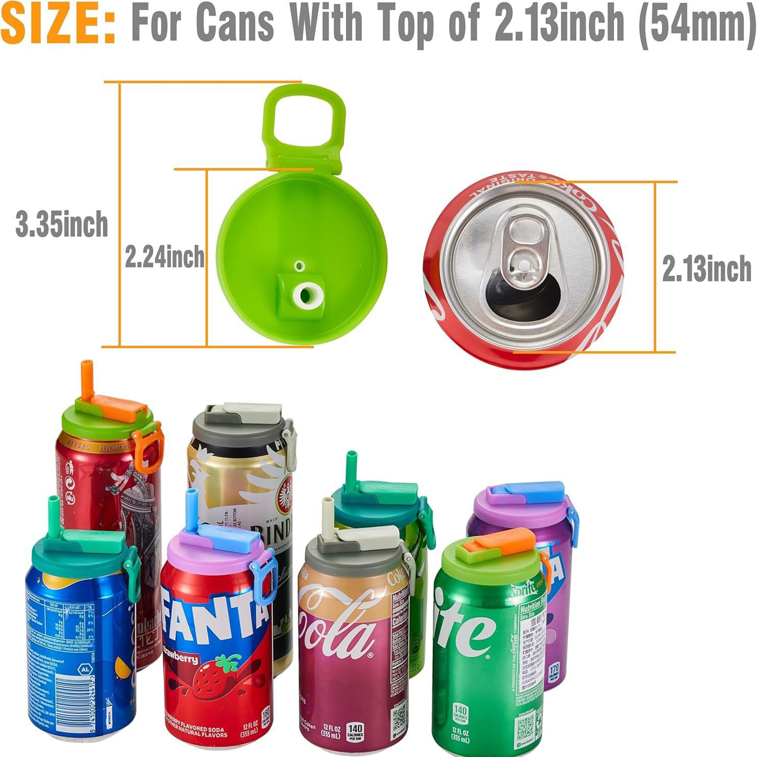 Silicone Straws Soda Can Covers - Image 5