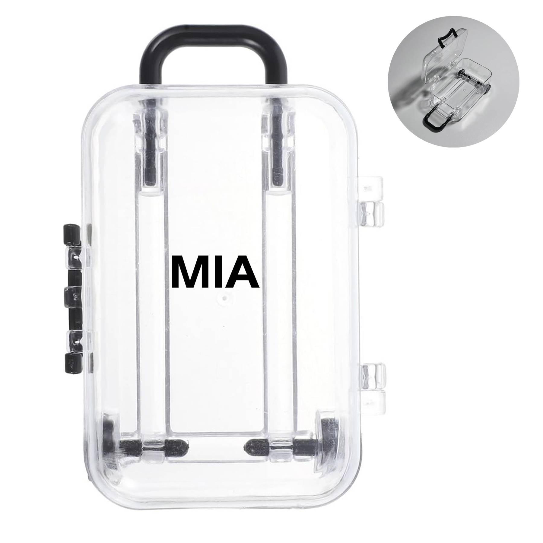 Plastic clear drawbar jewelry box