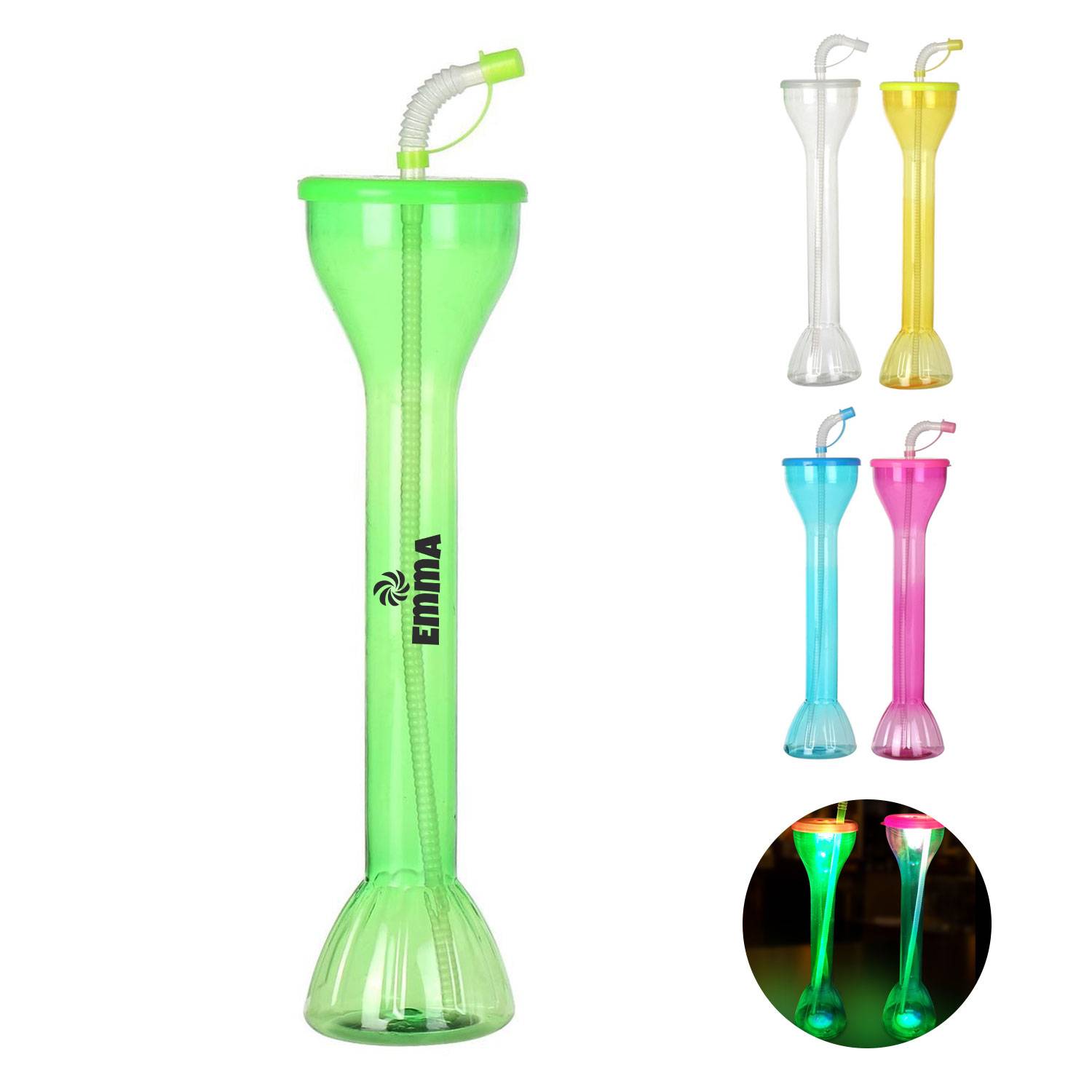 24Oz Transparent LED Yard Glasses