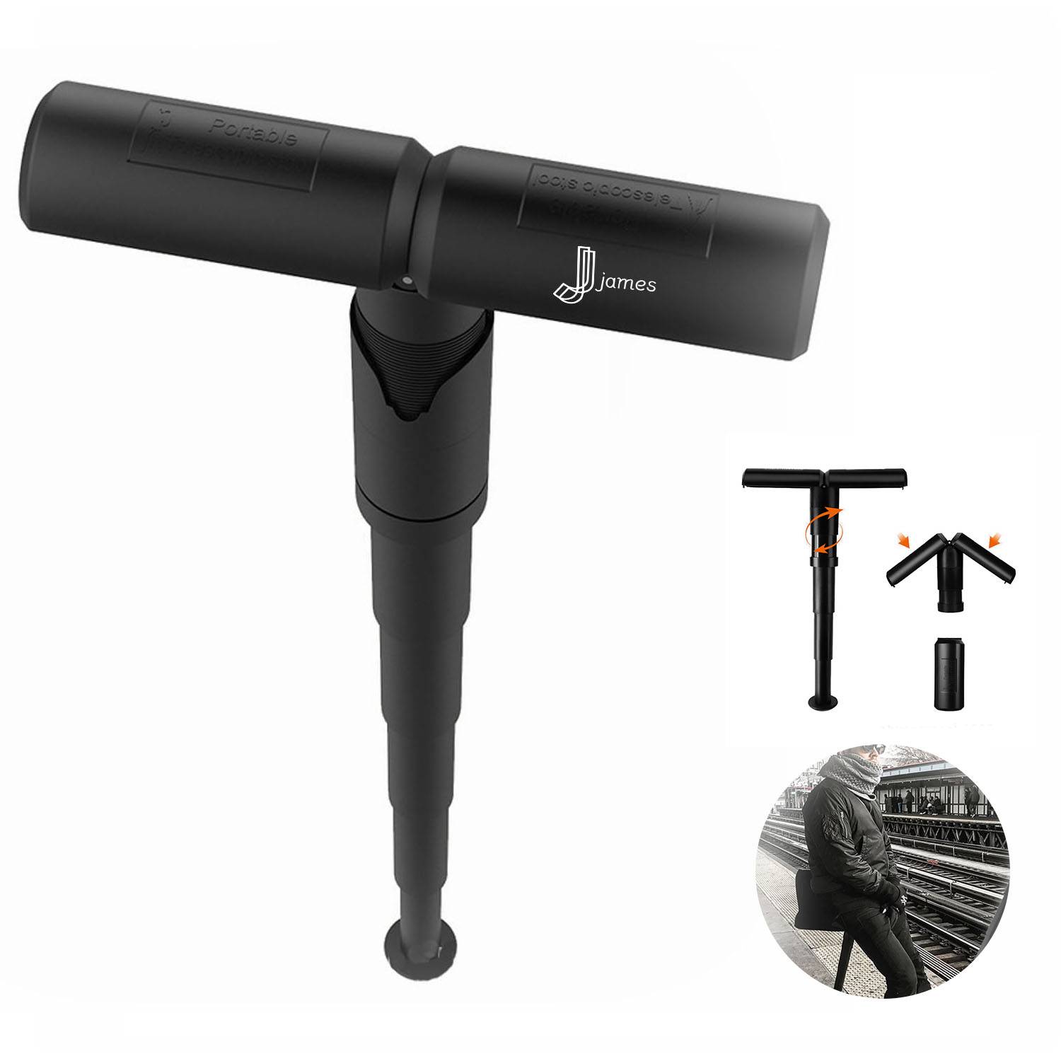 Mini Retractable Stools For Portable Travel Queuing