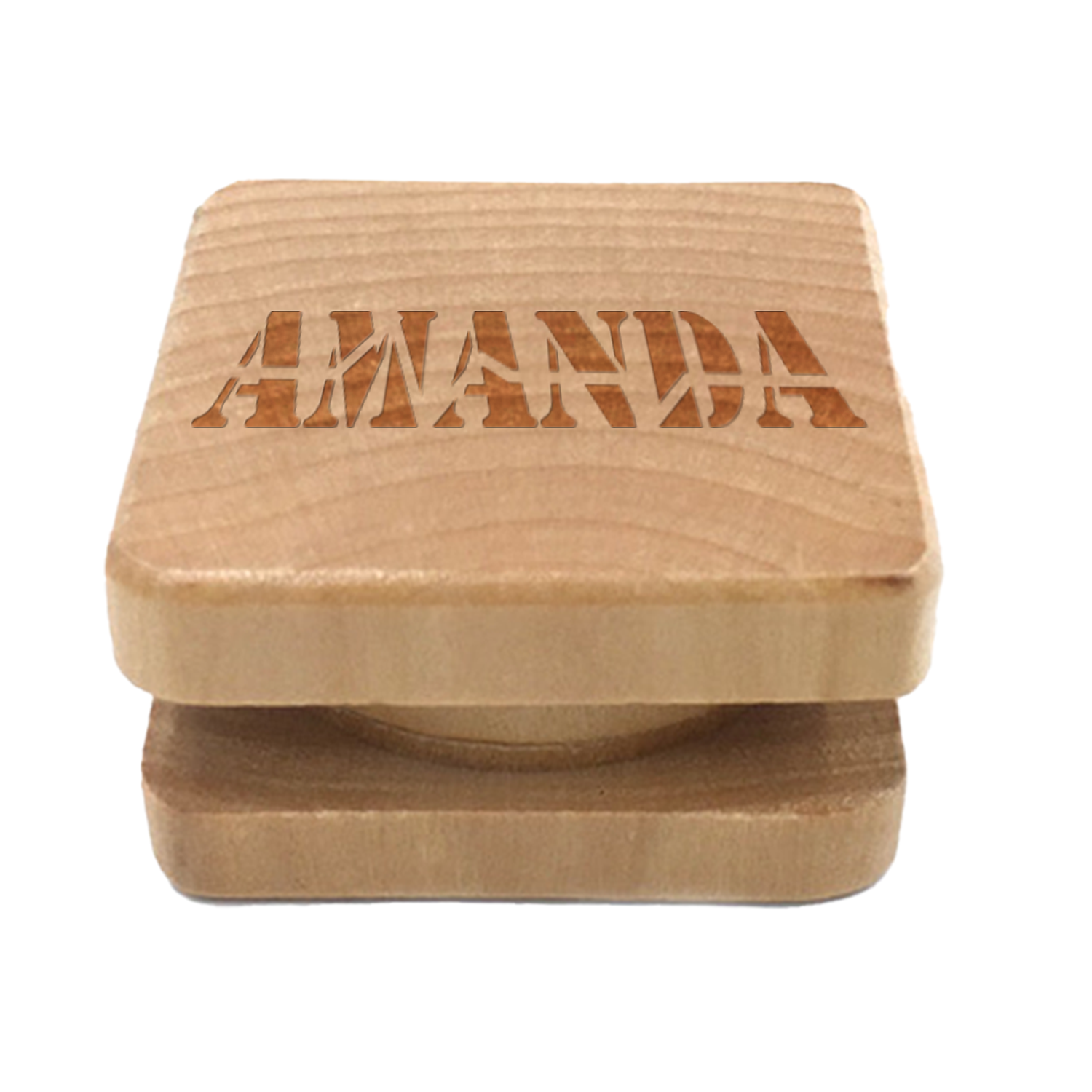 Two-Layer Square Manual Wooden Grinder