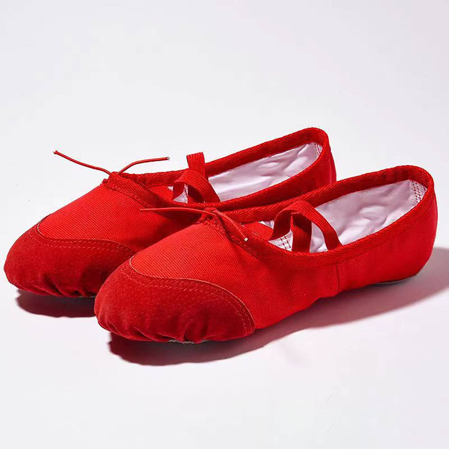 Canvas Ballet Shoes W/ Leather Toe - Image 8