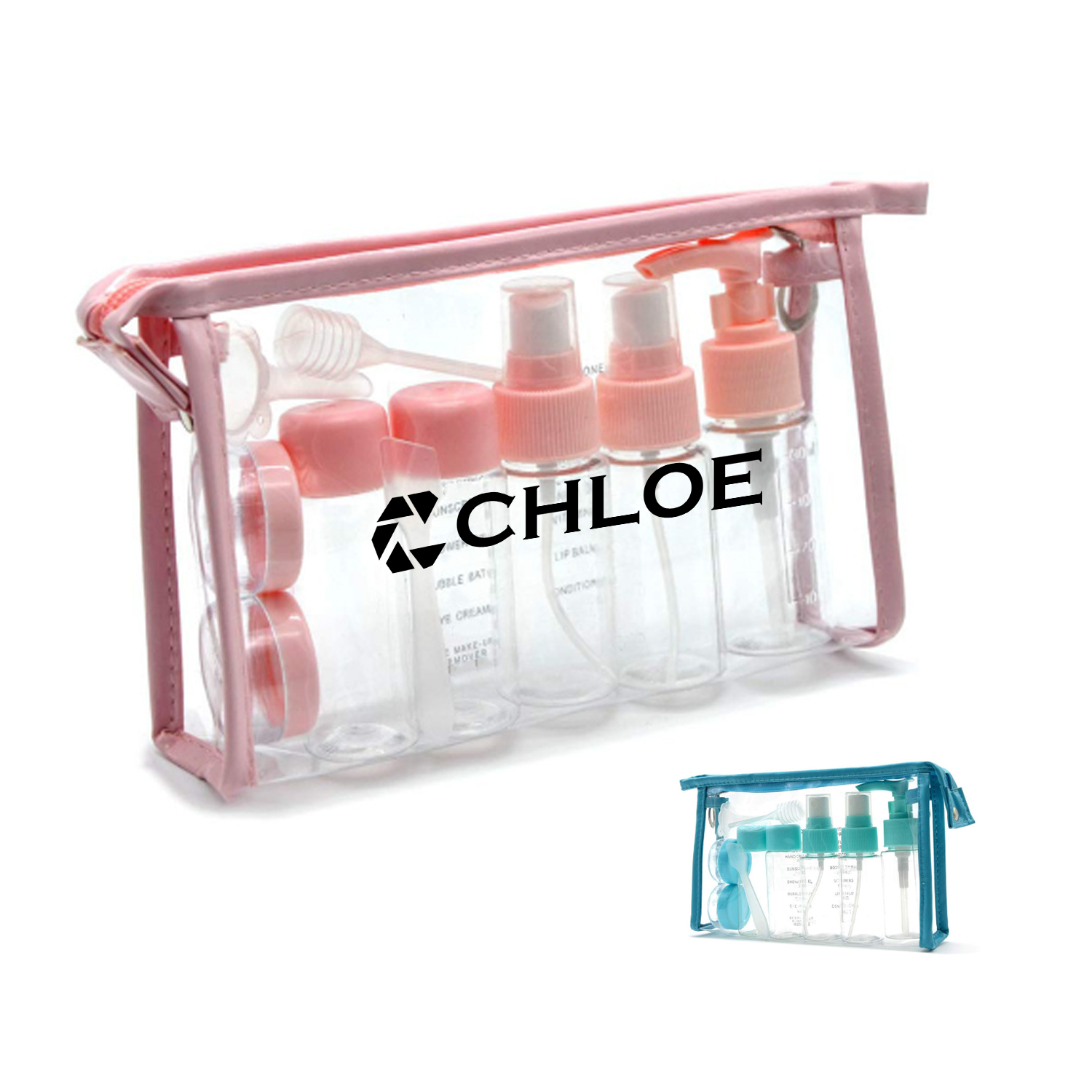 11 Pack Leak Proof Portable Empty Plastic Travel Bottles Kit