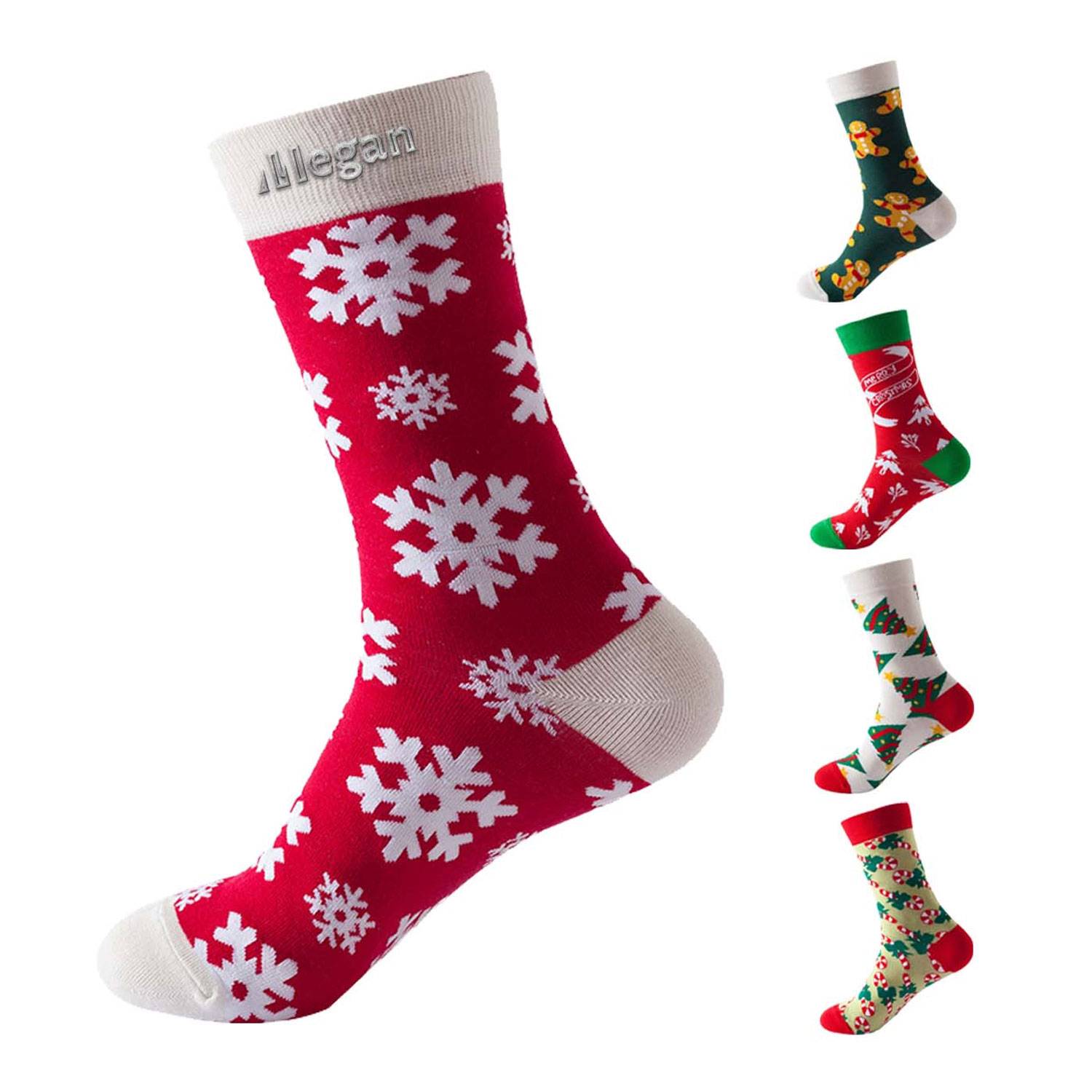 Autumn And Winter Fashion Mid Tube Christmas Socks