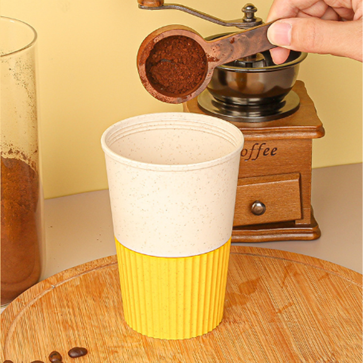 13oz Leak-Proof Food Grade Wheat Straw Coffee Cup - Image 6