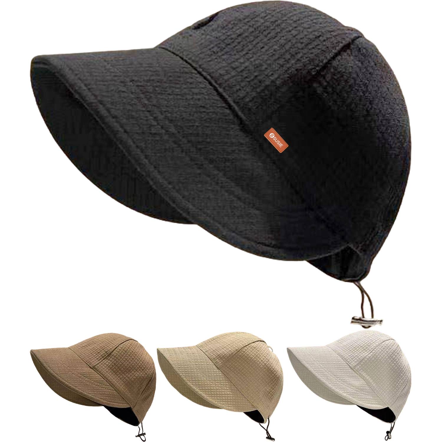 Adjustable Waffle Knit Sun Protection Fisherman Hat