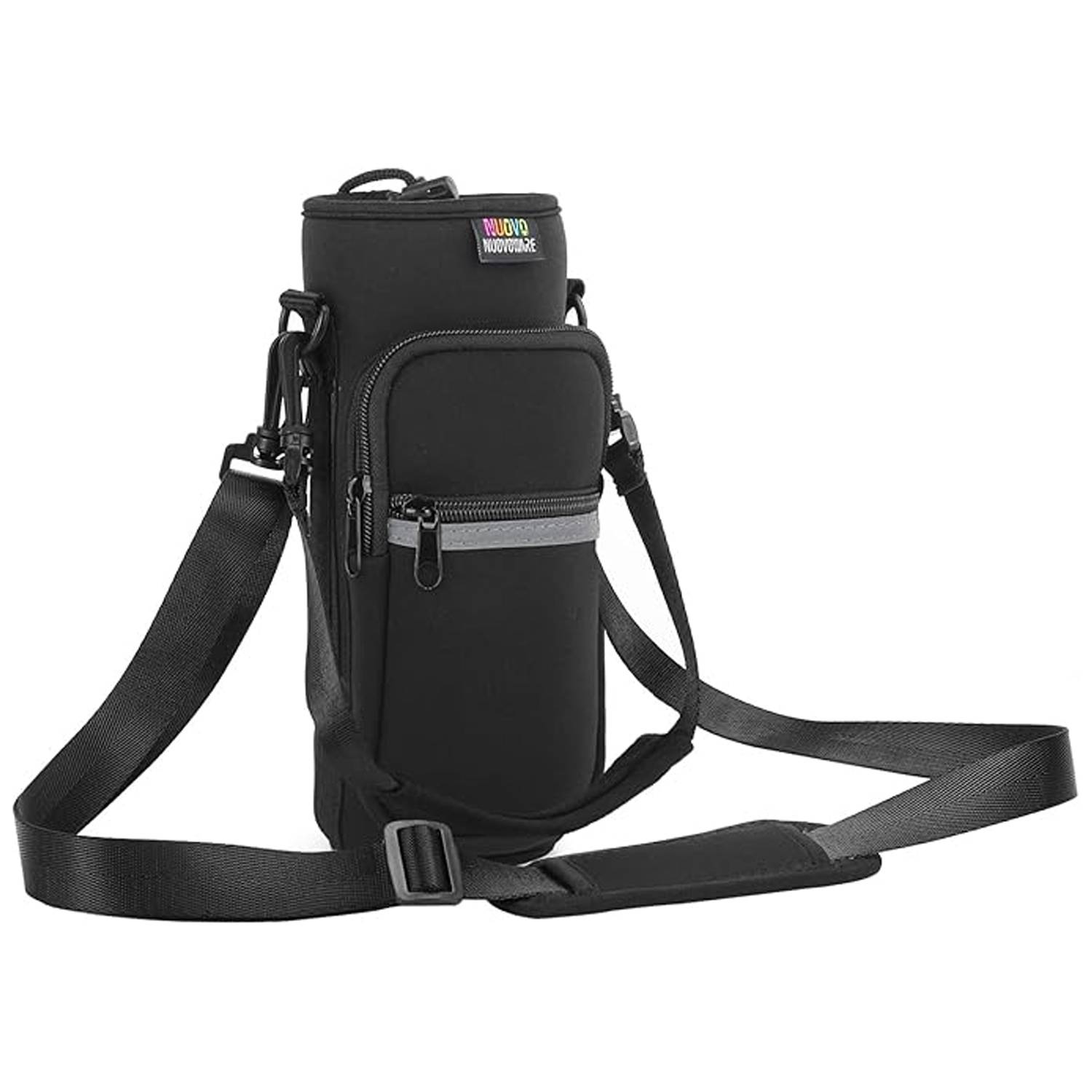 40oz Neoprene Water Bottle Carrier Bag w/ Phone Pocket - Image 3