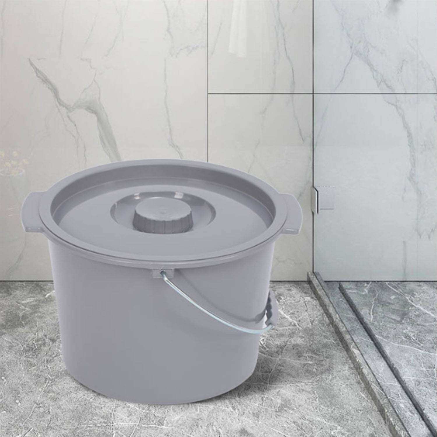 Portable Anti Odor Home Toilet Commode Bucket w/ Lid - Image 5