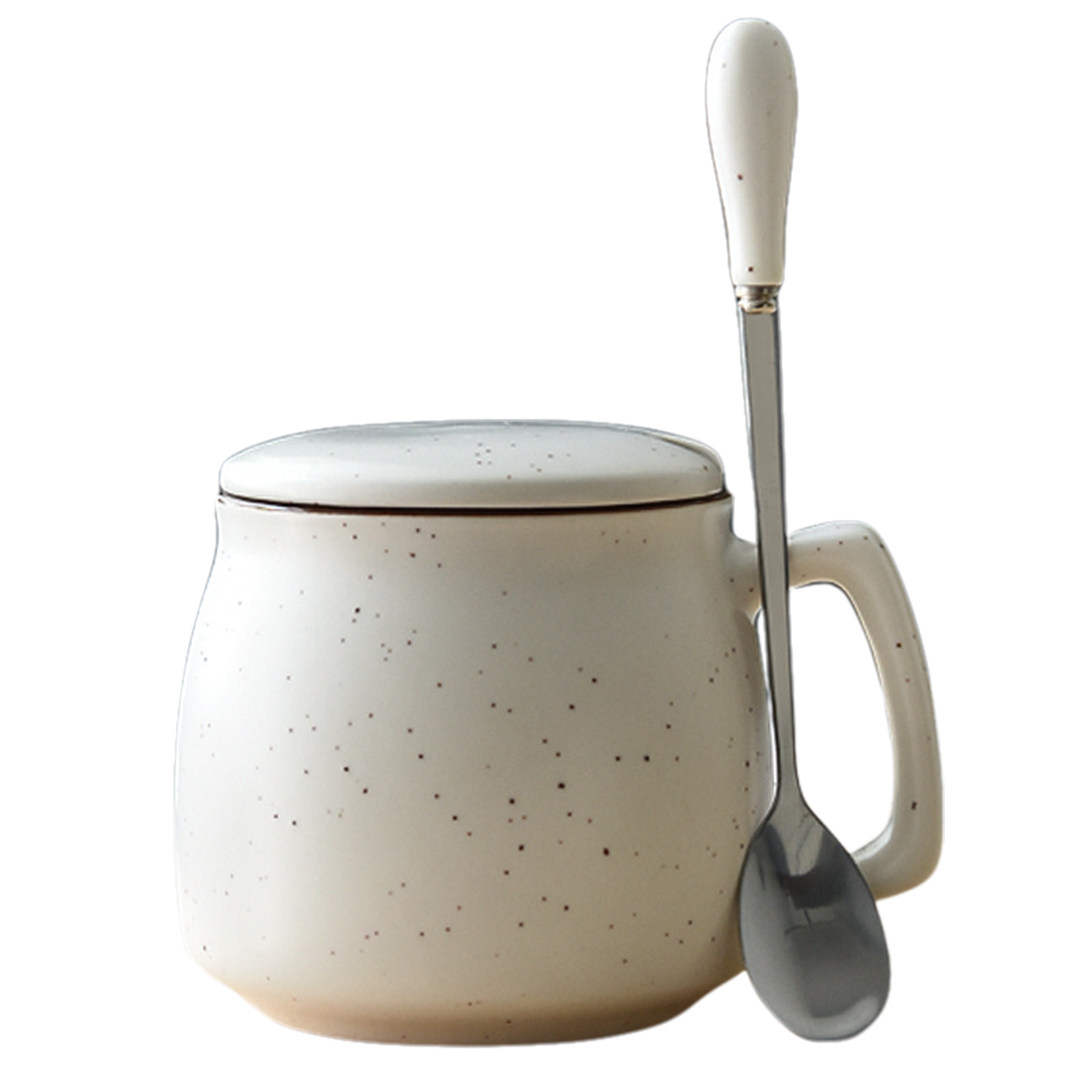 12oz Spill Resistant Ceramic Mug w/ Spoon - Image 6