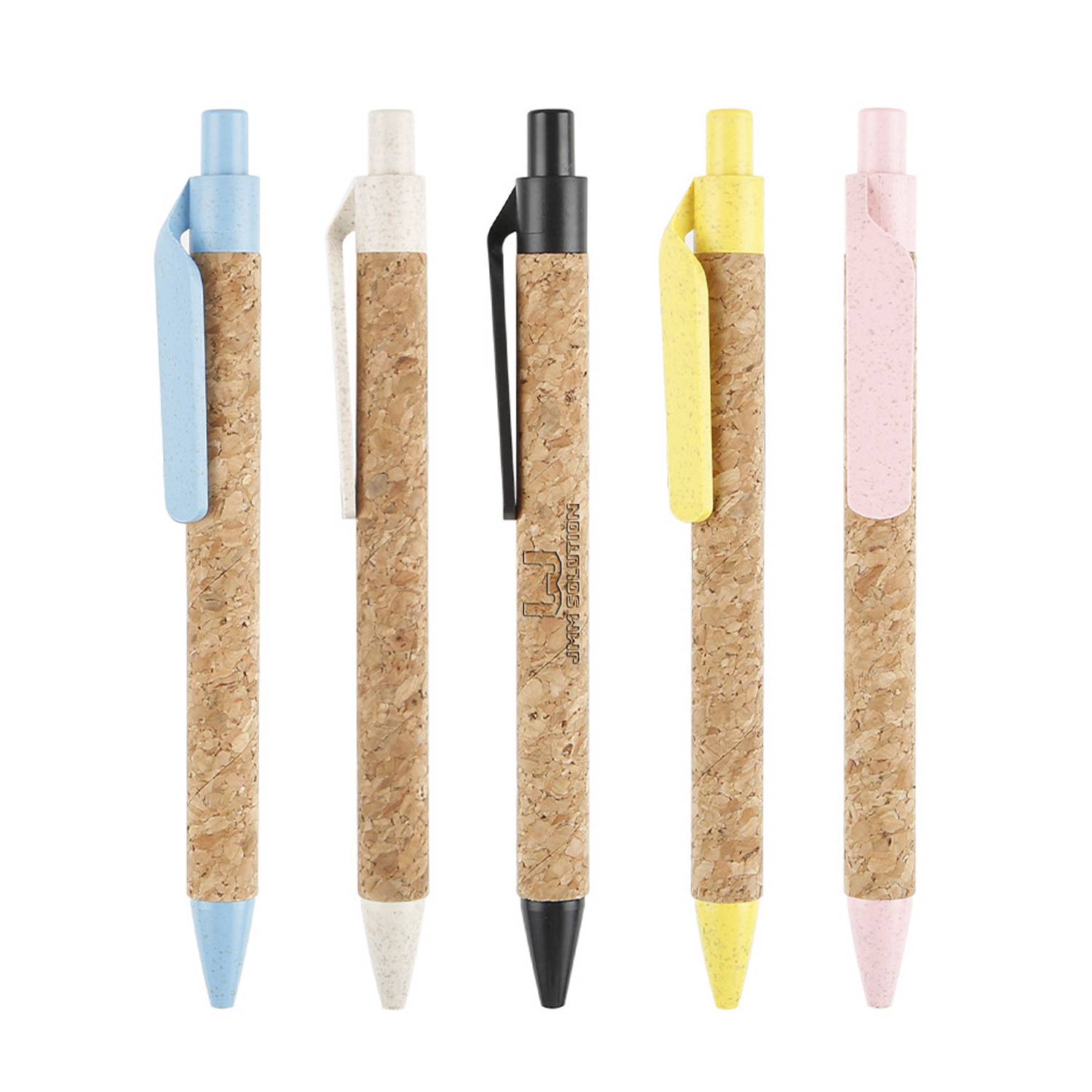 Retractable Wheat Straw Cork Ballpoint Pen