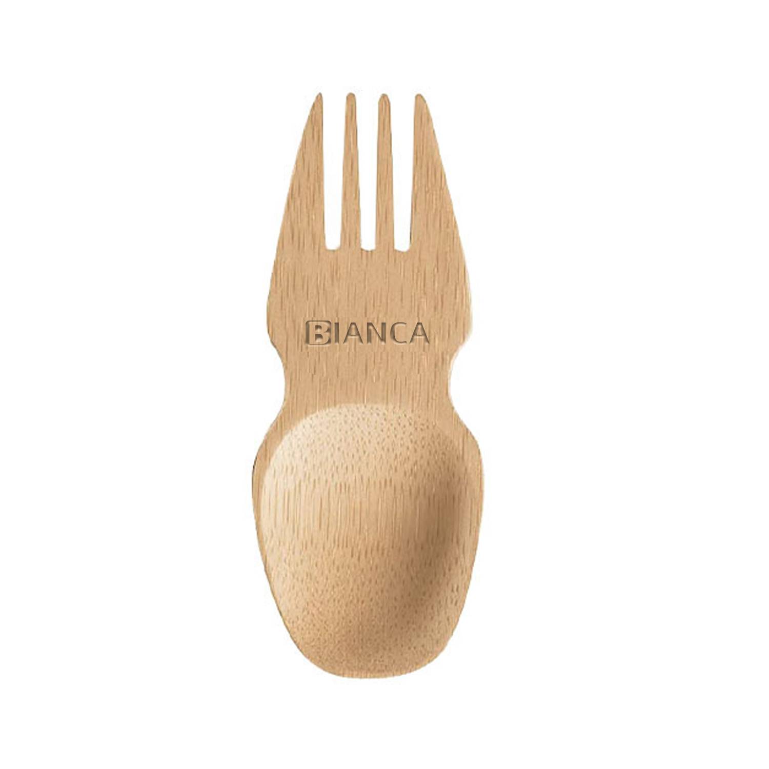 Mini Bamboo Fork and Spoon Combo