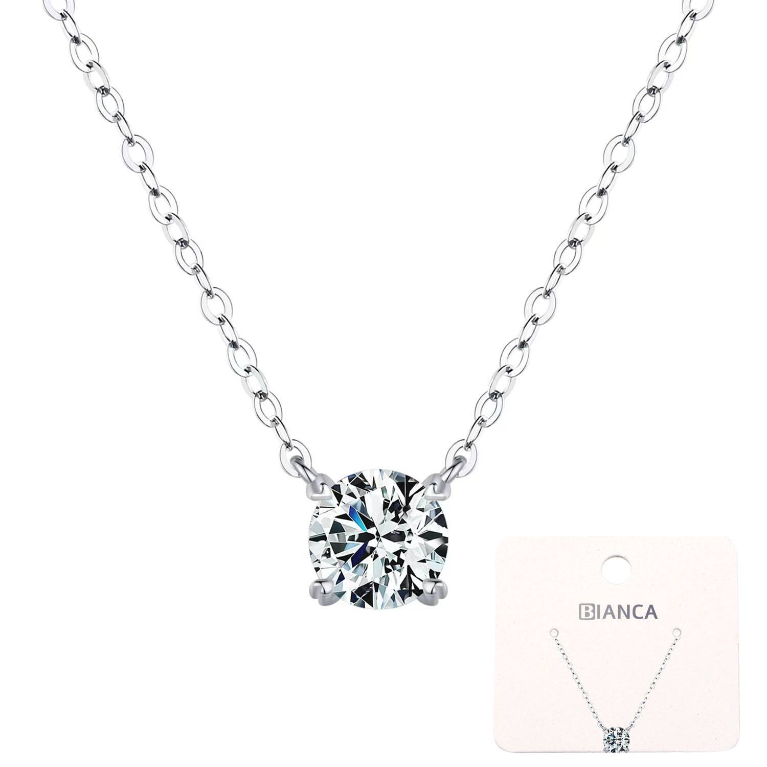Round Full Diamond Necklace
