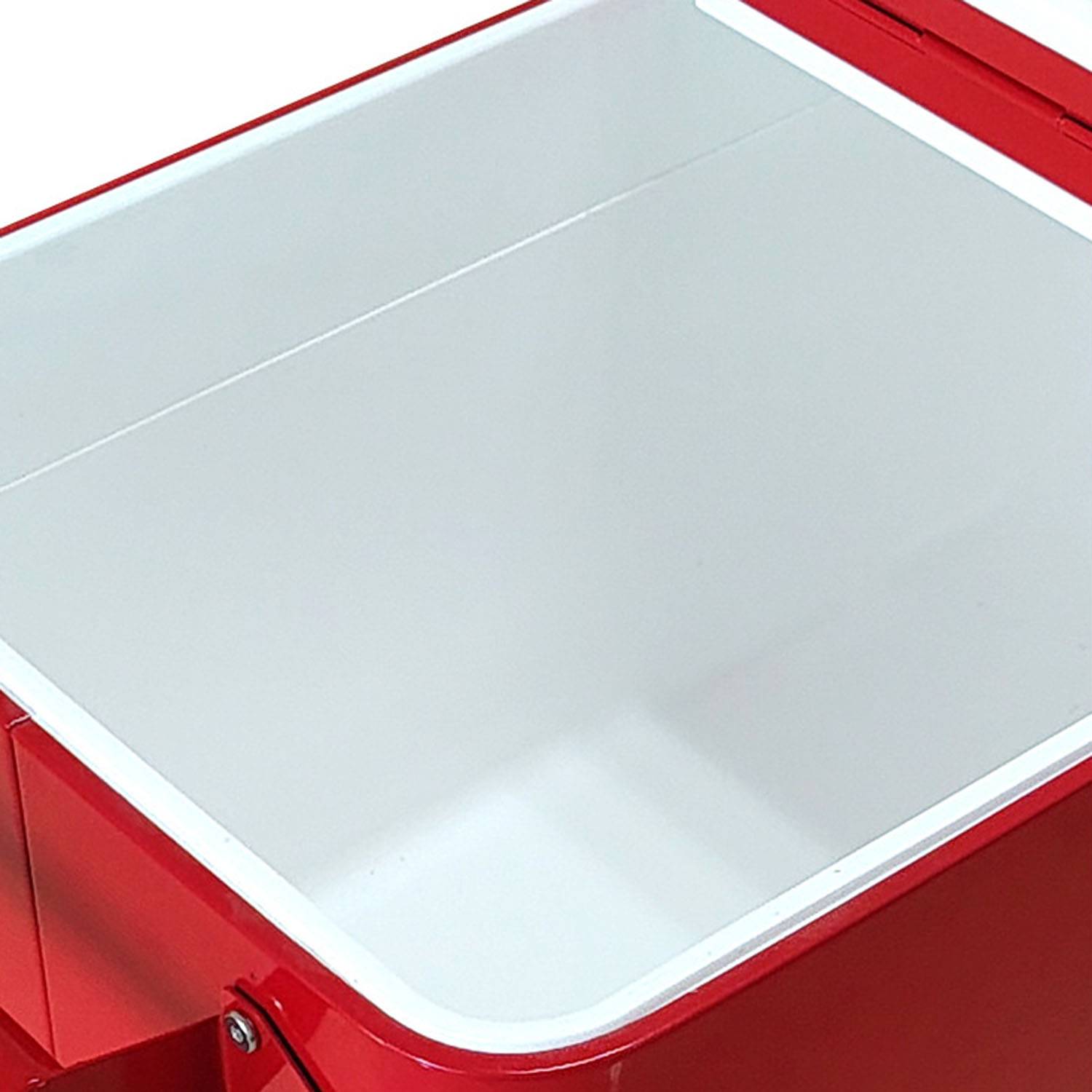 80 Quart Stainless Steel Ice Chest Cooler Cart w/ Wheels - Image 4