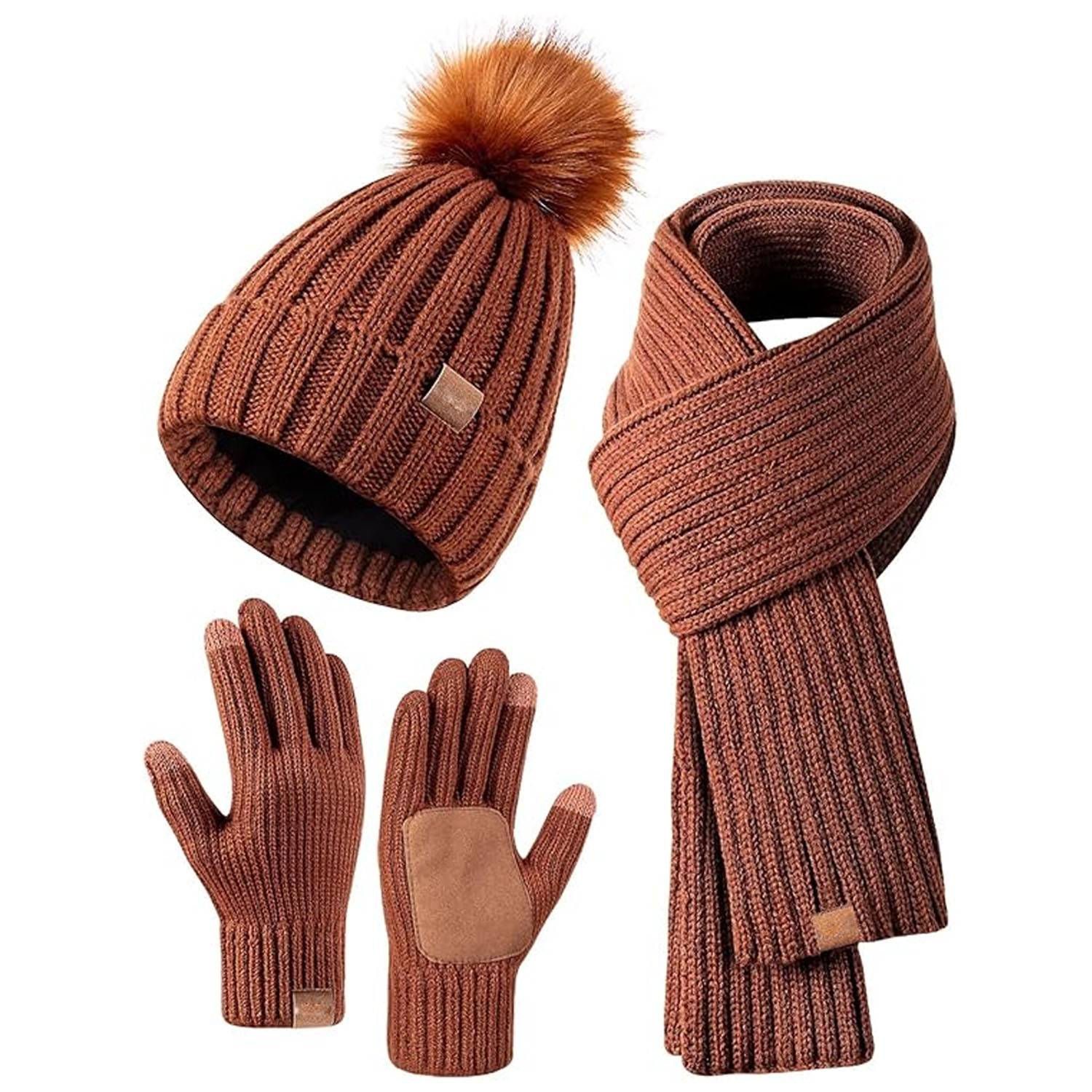 Customizable Beanie Hat Scarf Gloves Set - Image 5
