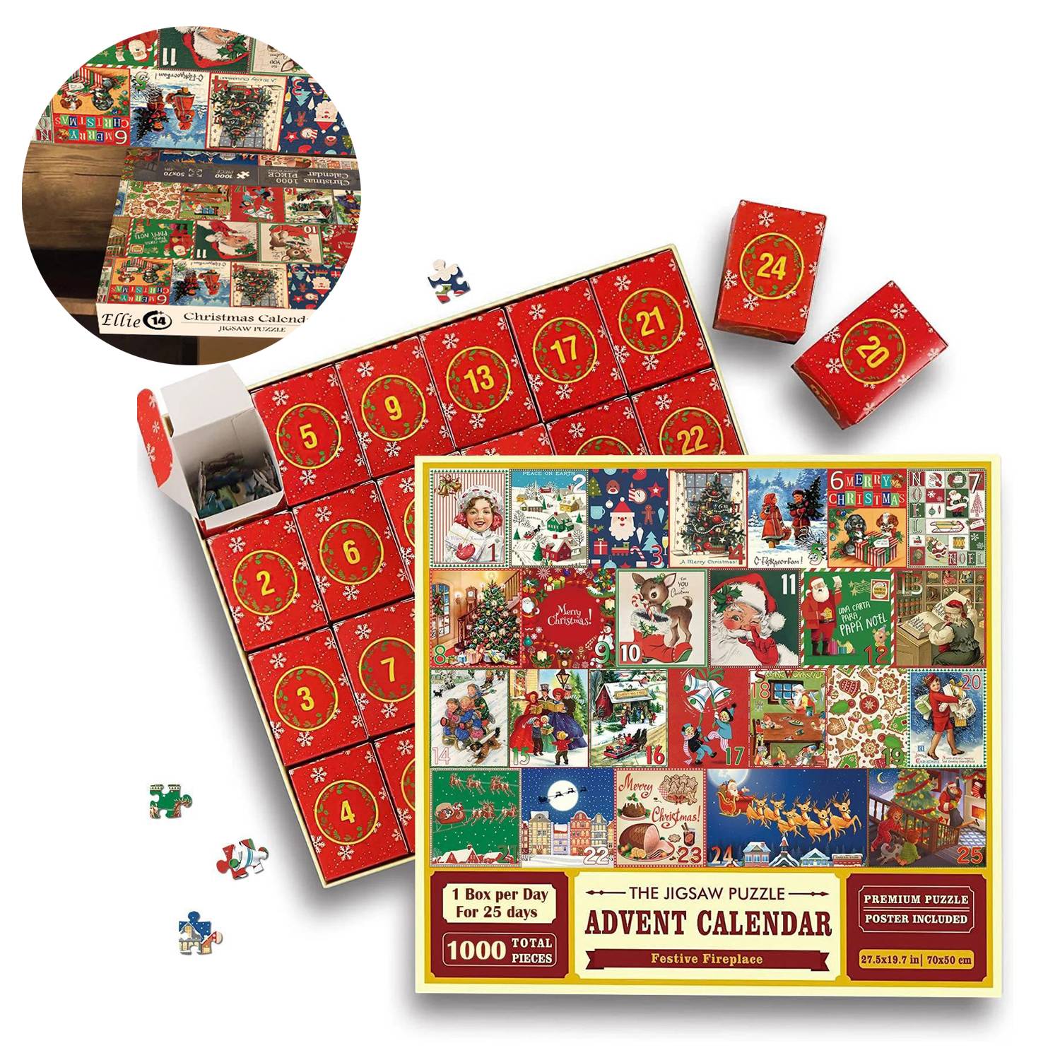 1000 Pieces Christmas Countdown Calendar Puzzle