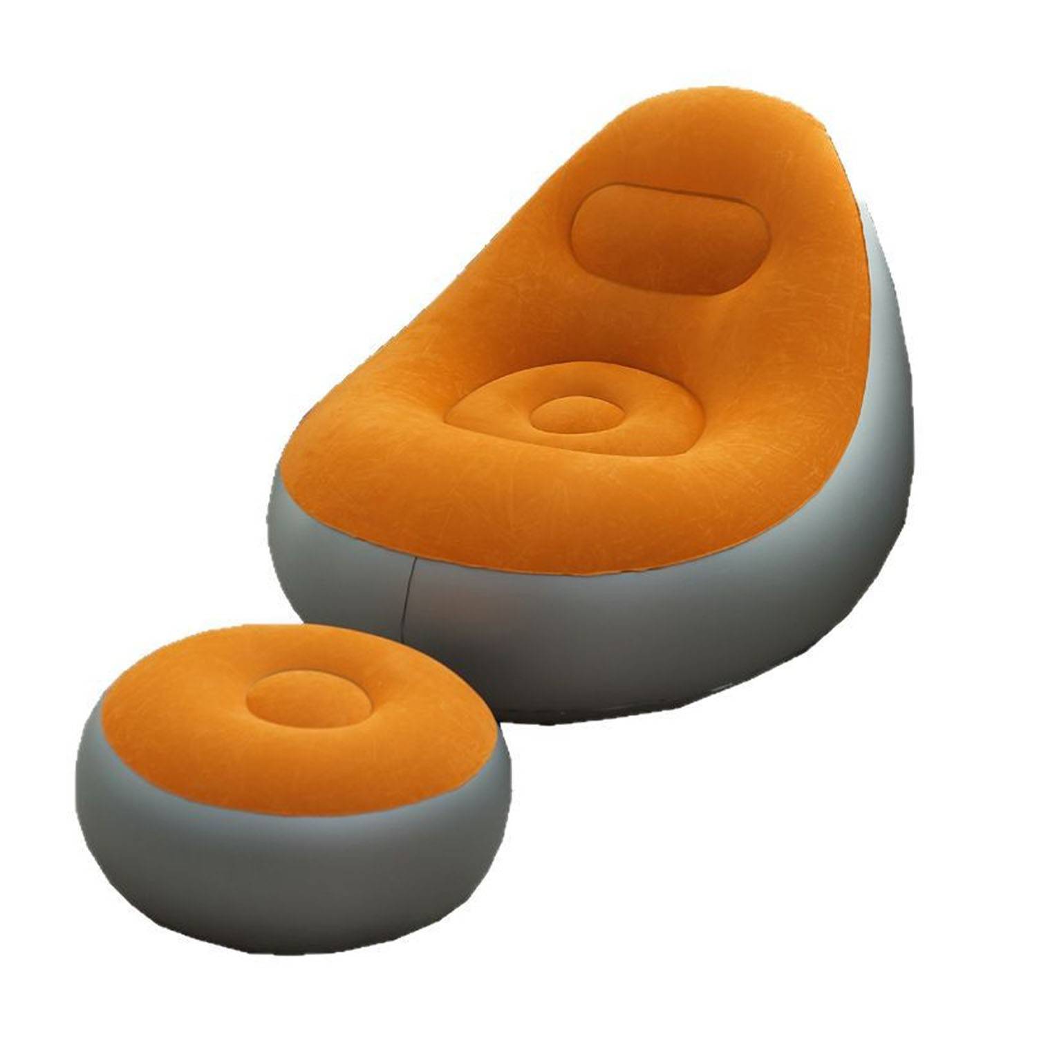 Foldable Inflatable Flocked PVC Sofa - Image 5