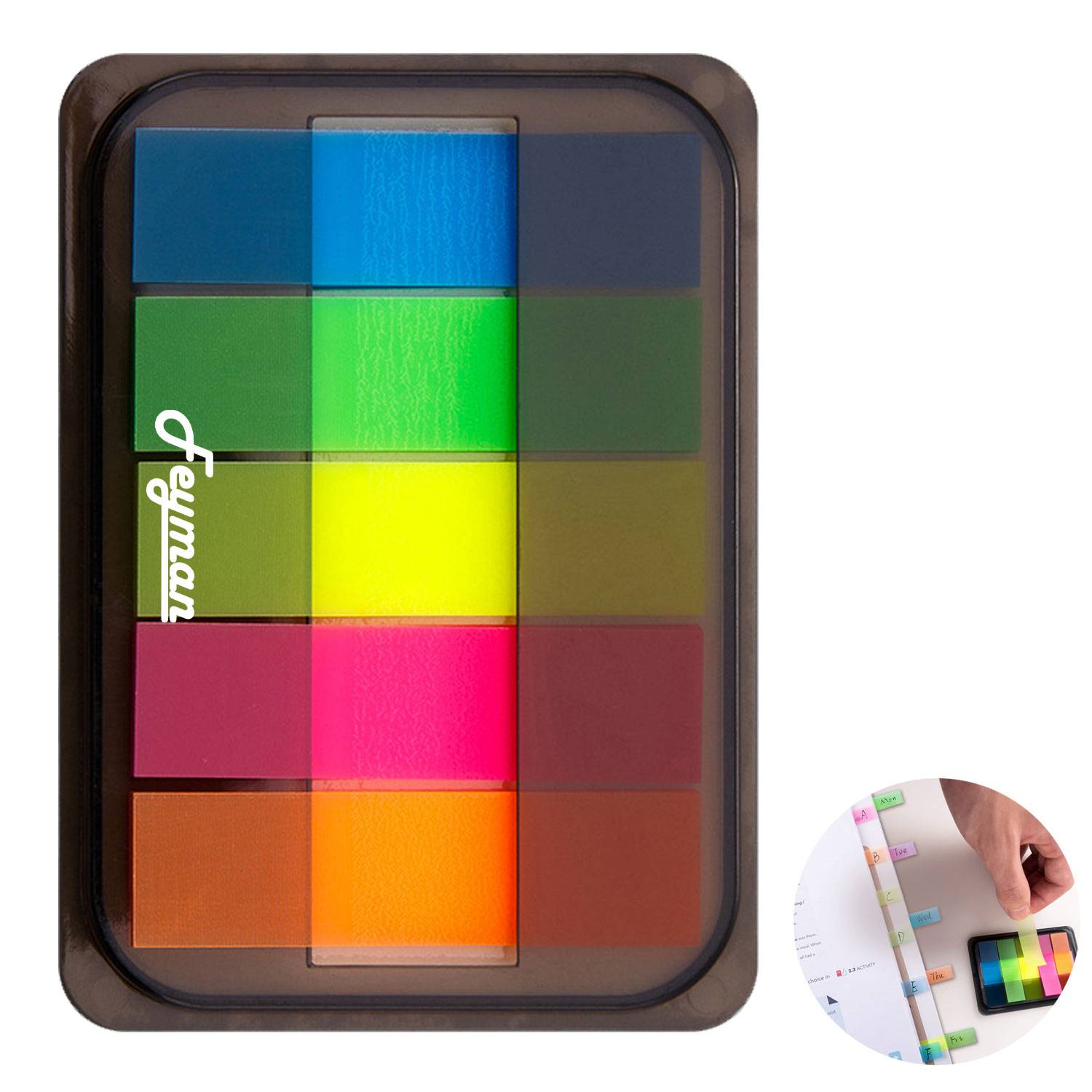 Creative Marking Memo Fluorescent Convenience Sticker 100pcs