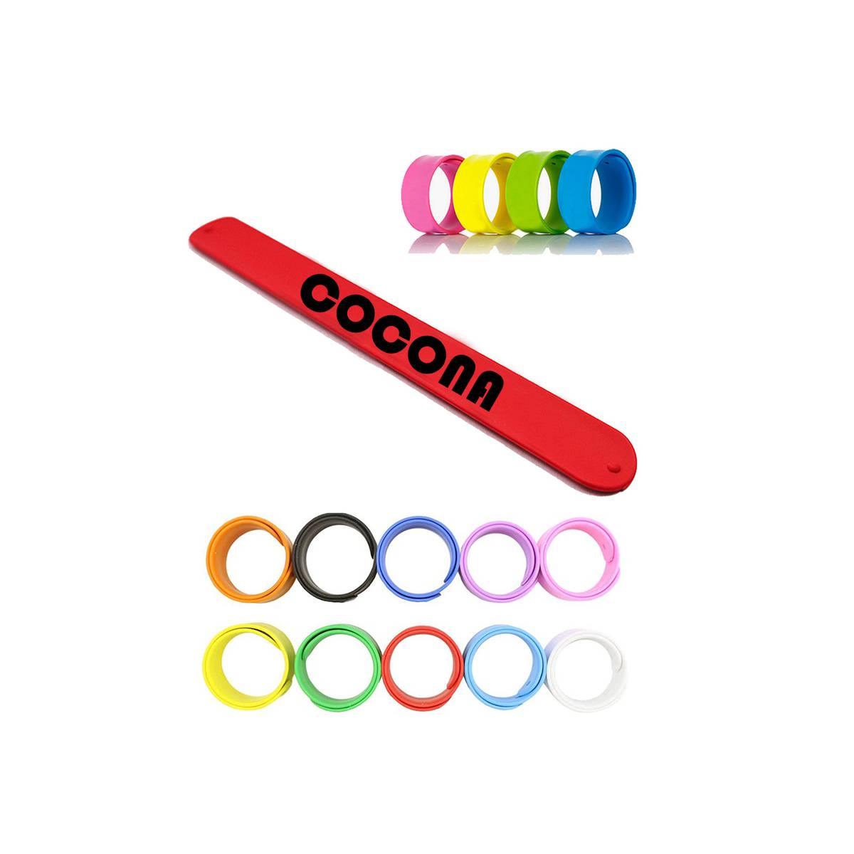 Rainbow Silicone Slap Bracelet