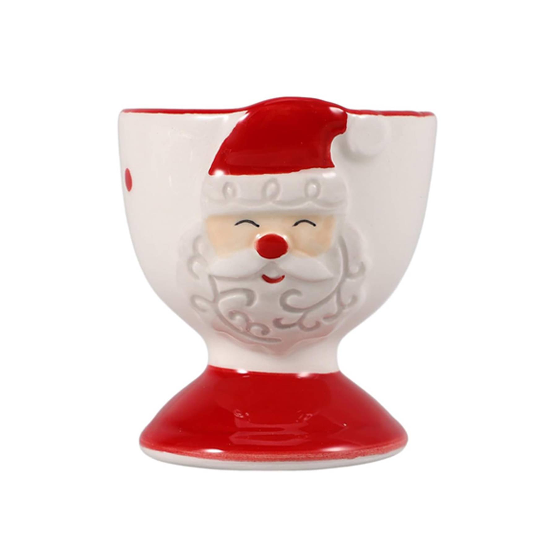 0.7oz Ceramic Santa Egg cup - Image 5