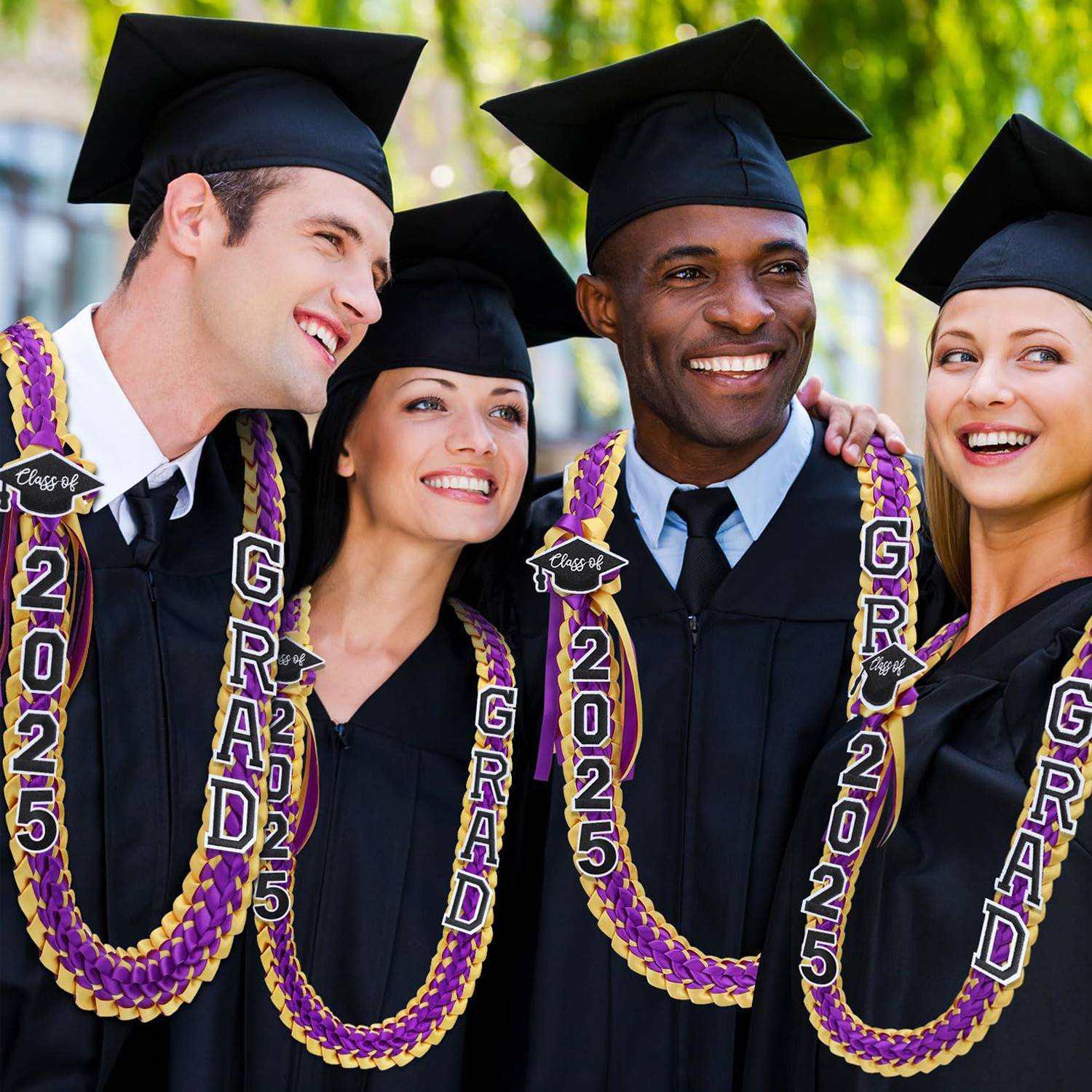 2025 Two Tone Handwoven Graduation Garland - Image 3