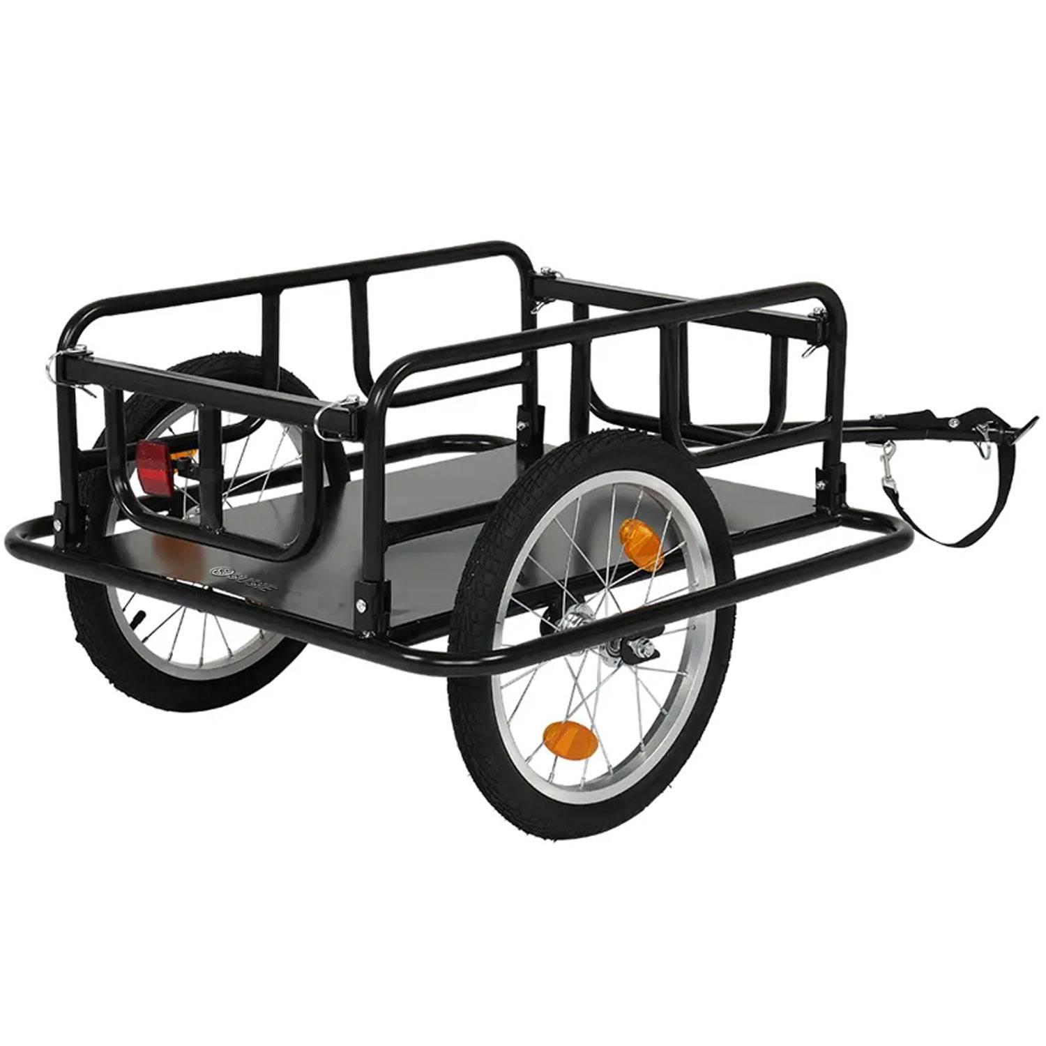 Foldable Bike Cargo Trailer w/ Large Capacity Steel Frame