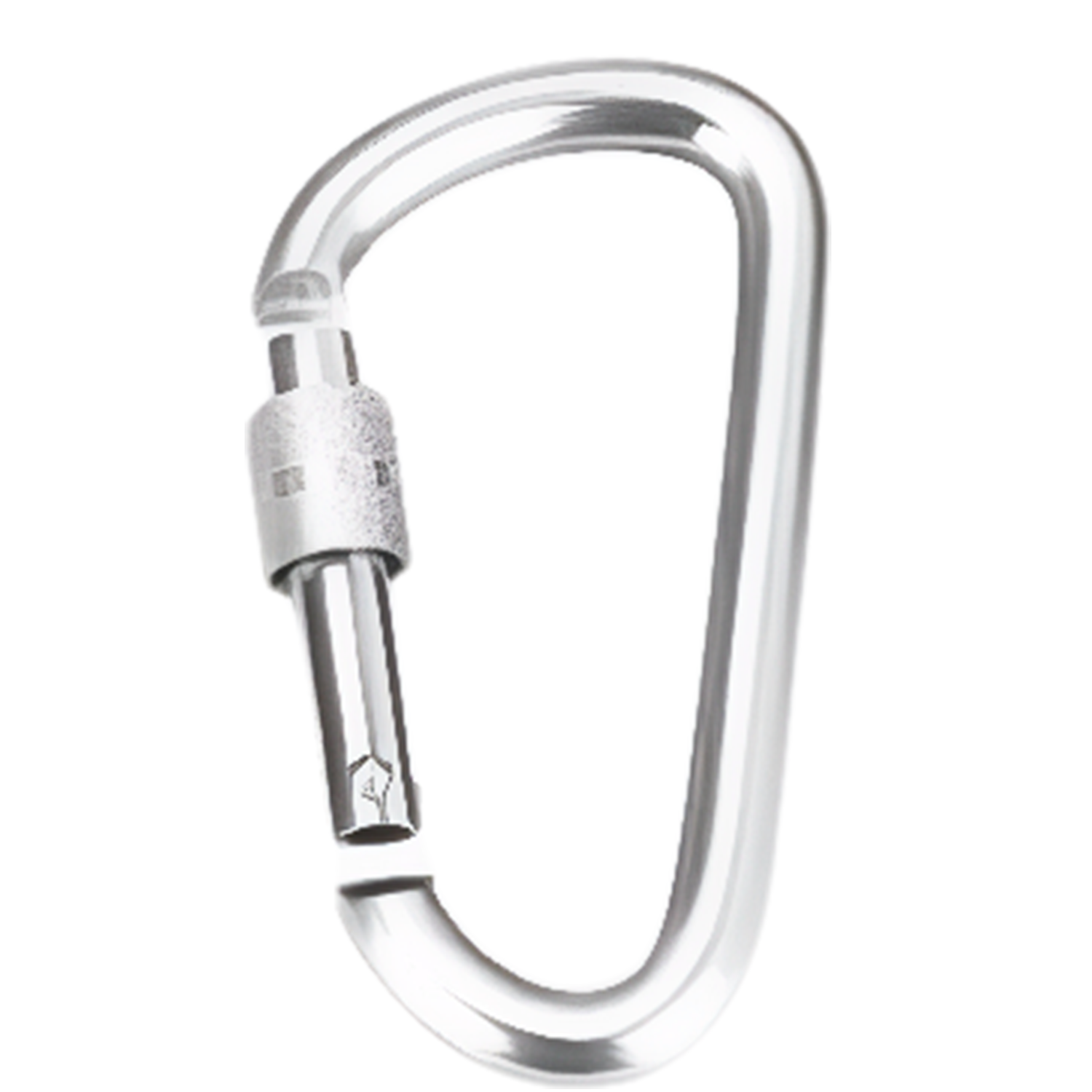 Aluminum D Shape Carabiner w/ Screw Lock - Image 5