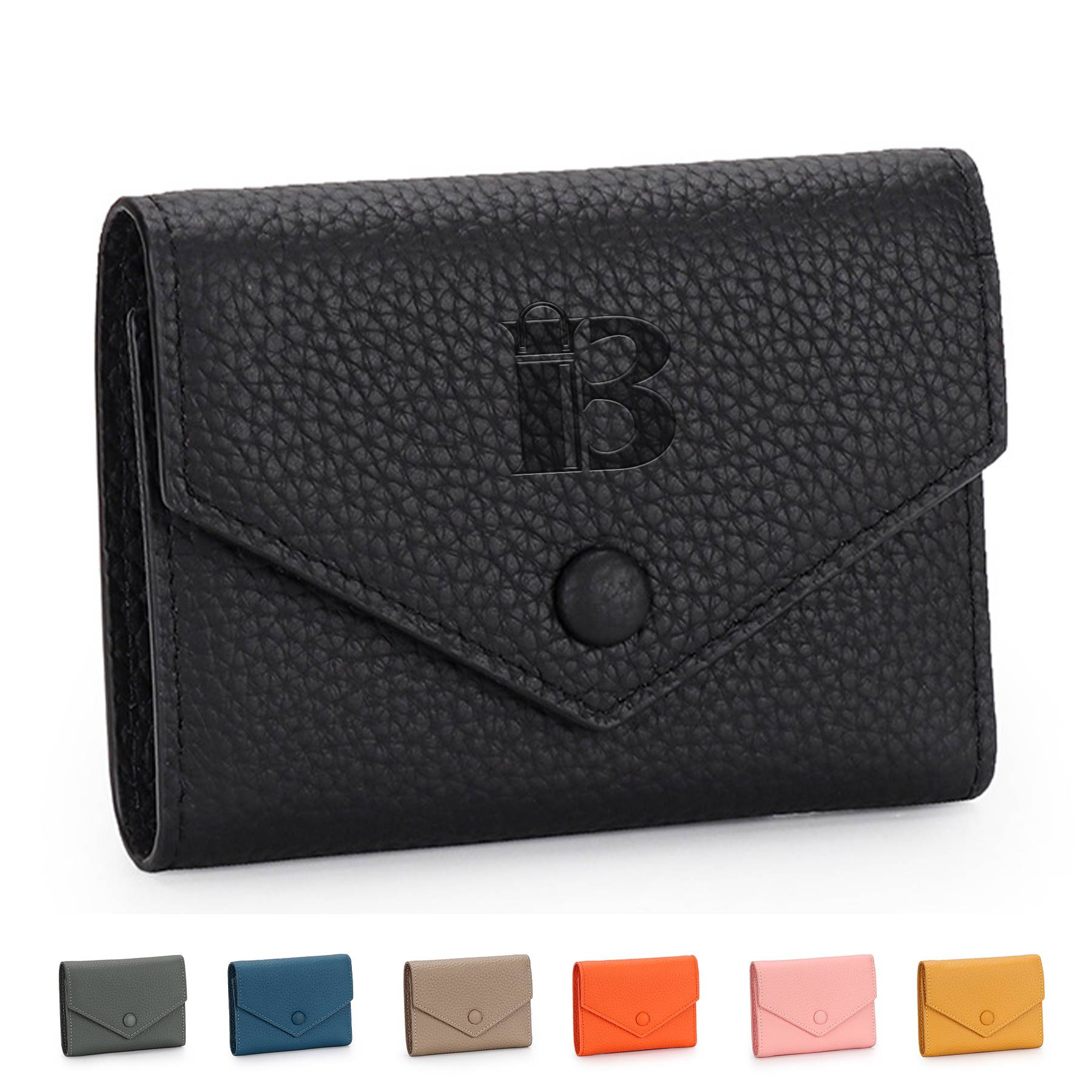 Genuine Leather Simple folding envelope coin wallet