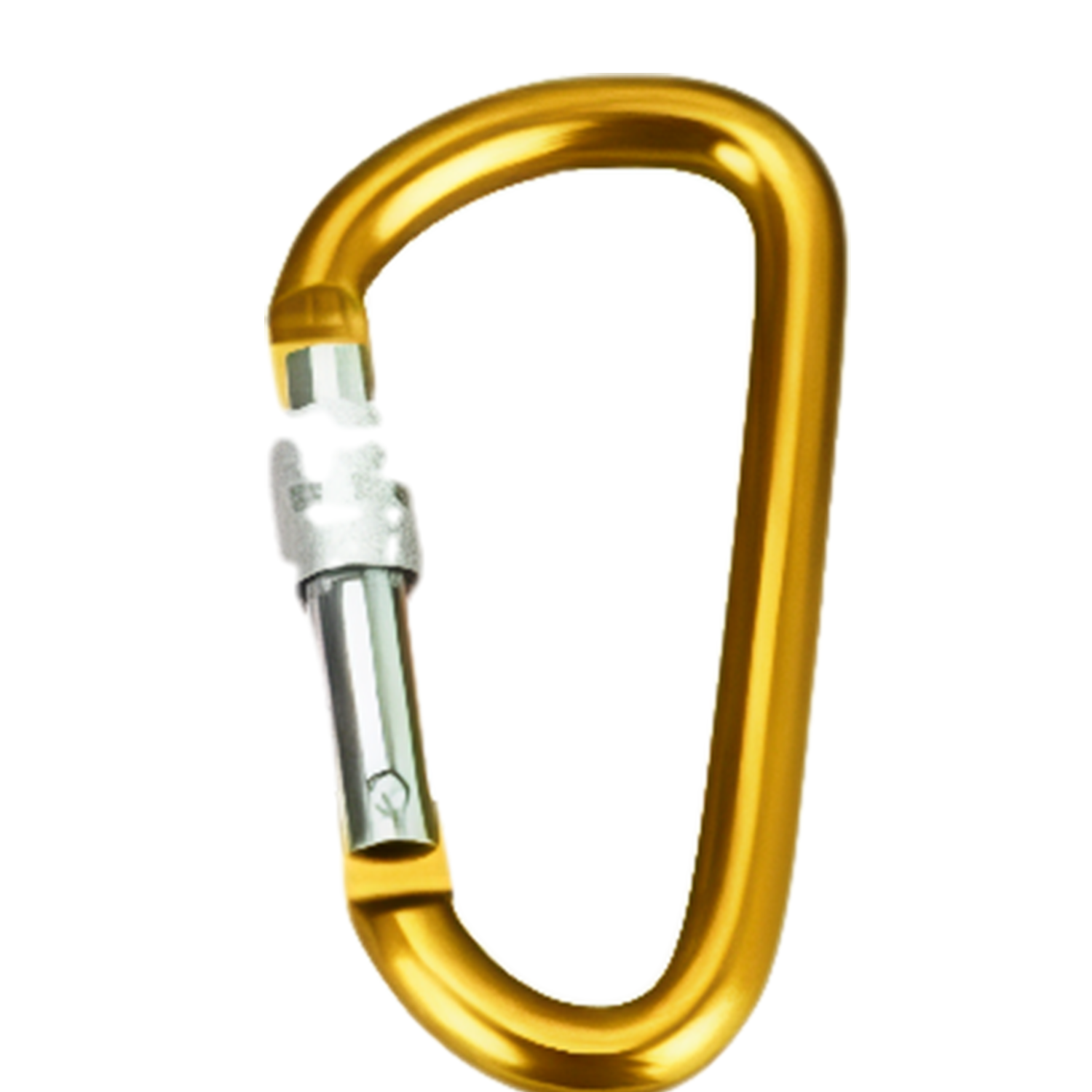 Aluminum D Shape Carabiner w/ Screw Lock - Image 6