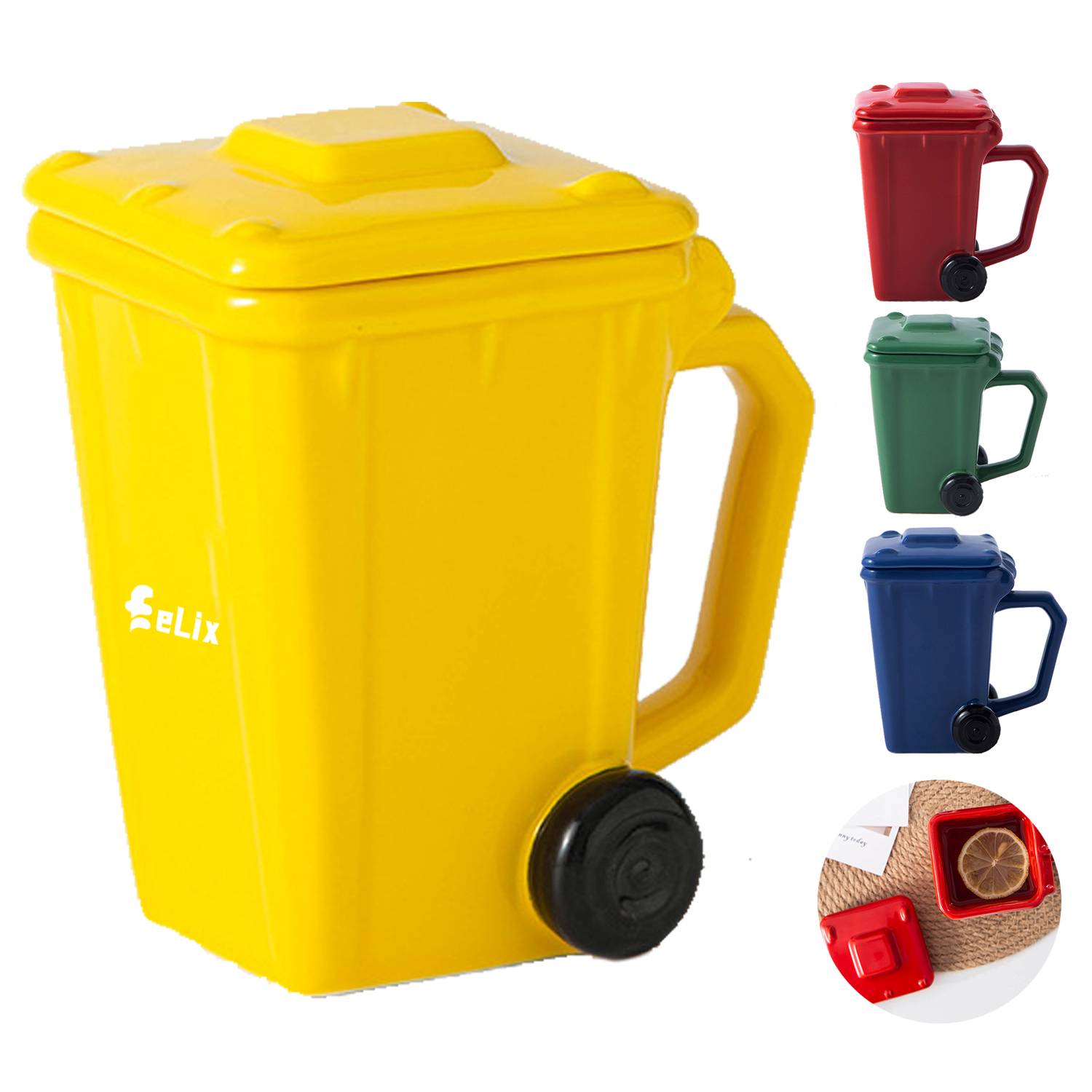 Creative Trash Can Ceramic Cup