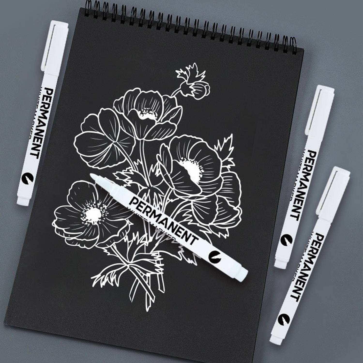 12 Pack White Permanent Marker Pens - Image 4