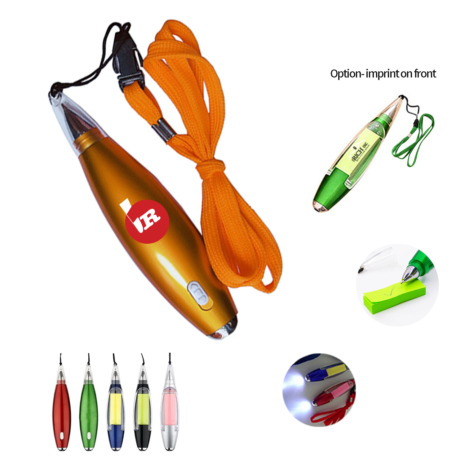Lanyard Ballpoint Pen with Light