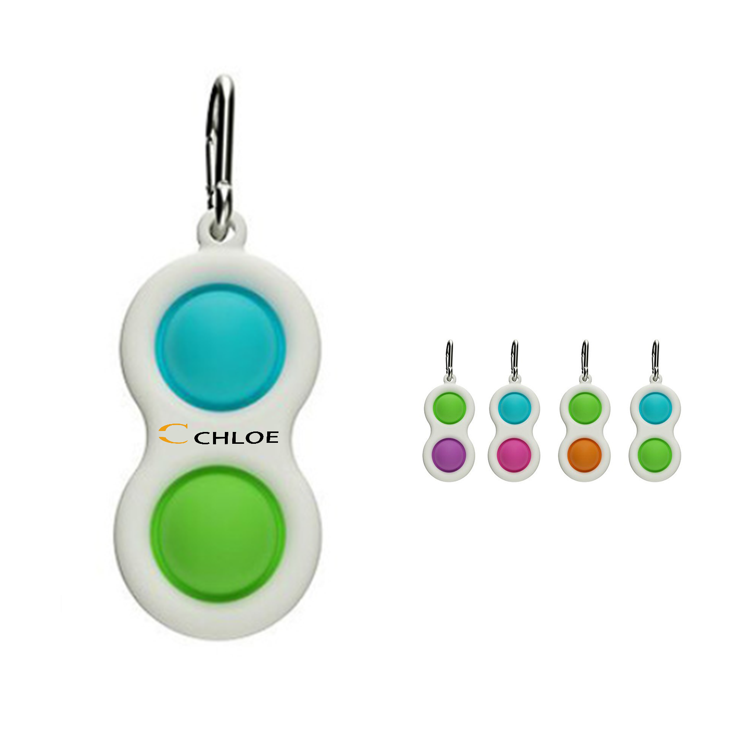 Fidget Push bubble Toy Keychain