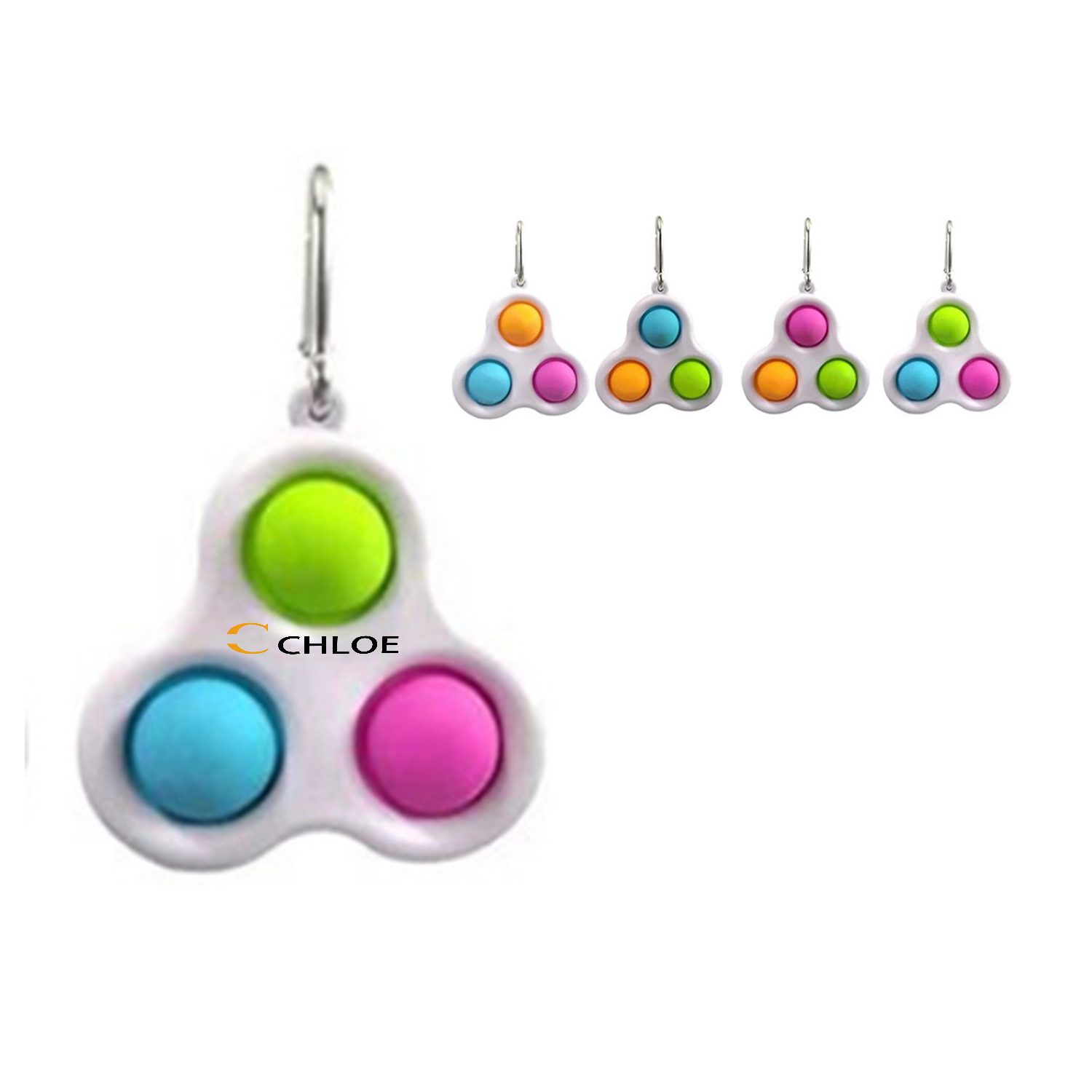Fidget Push bubble Toy Keychain