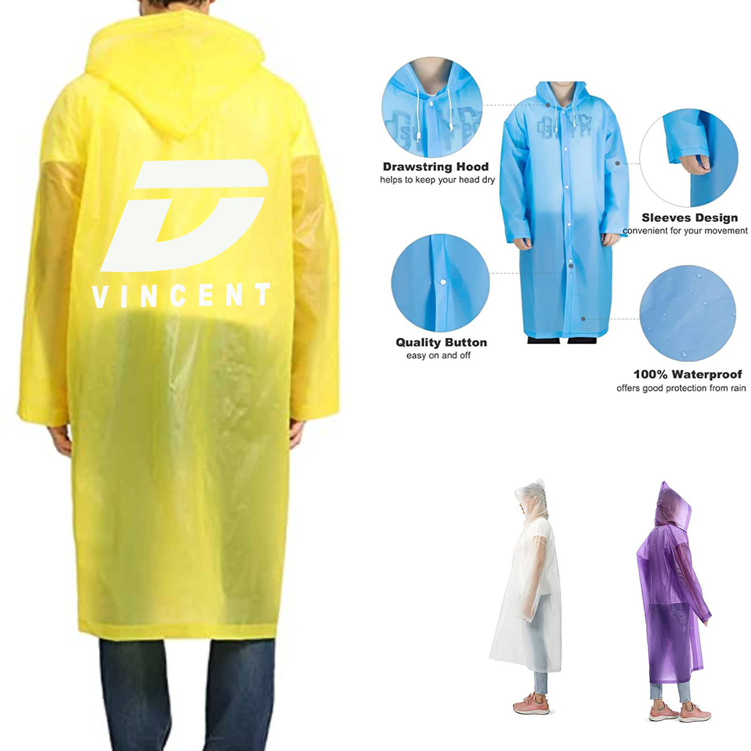 Reusable Adults Raincoat