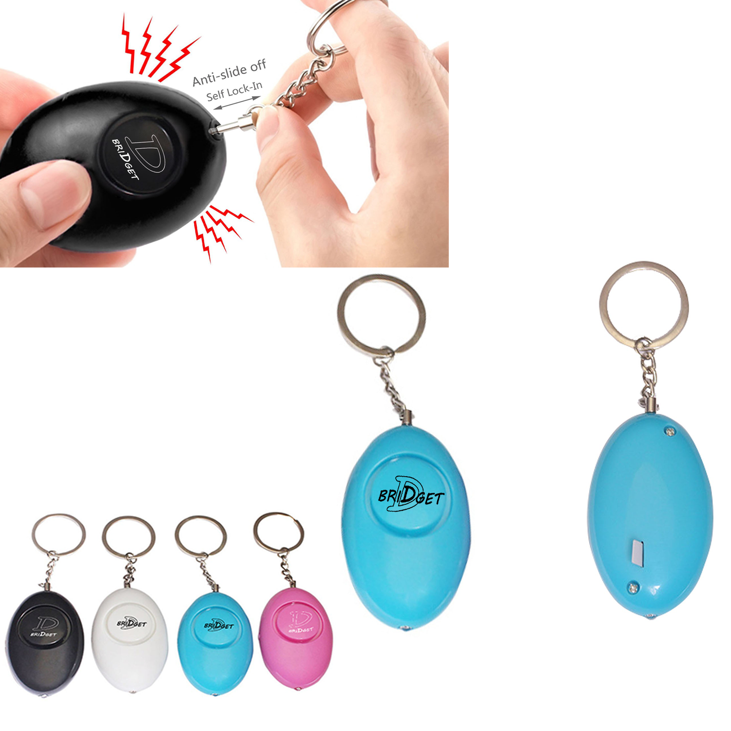 LED Light Alarm Key Chain