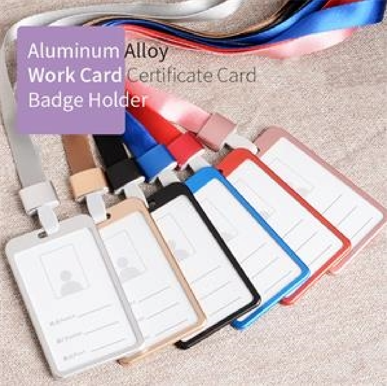 Aluminum Alloy Work MetalCertificate Card Badge Holder