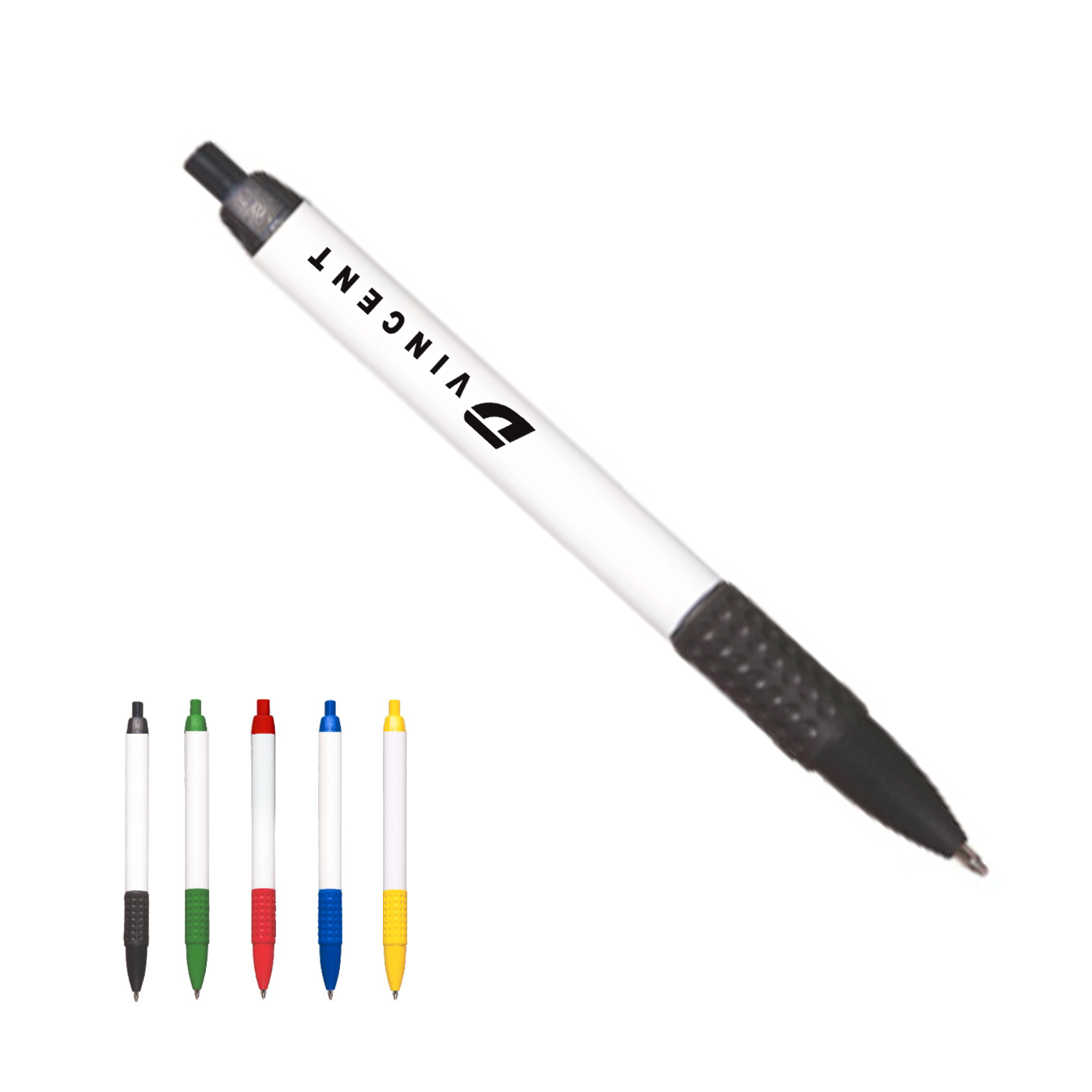 Click Pen With Rubber Grip