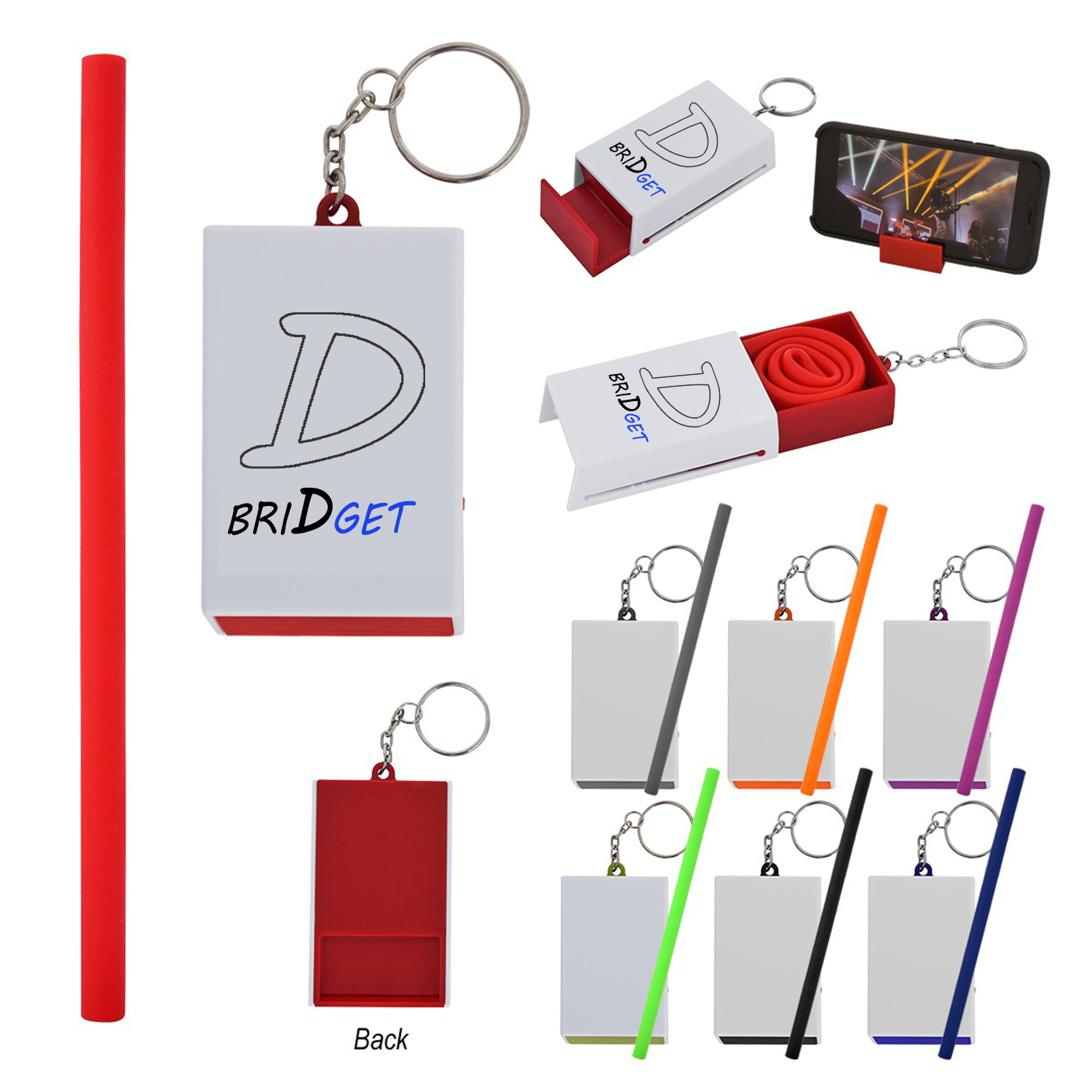 2 in 1 Silicone Straw Phone Set