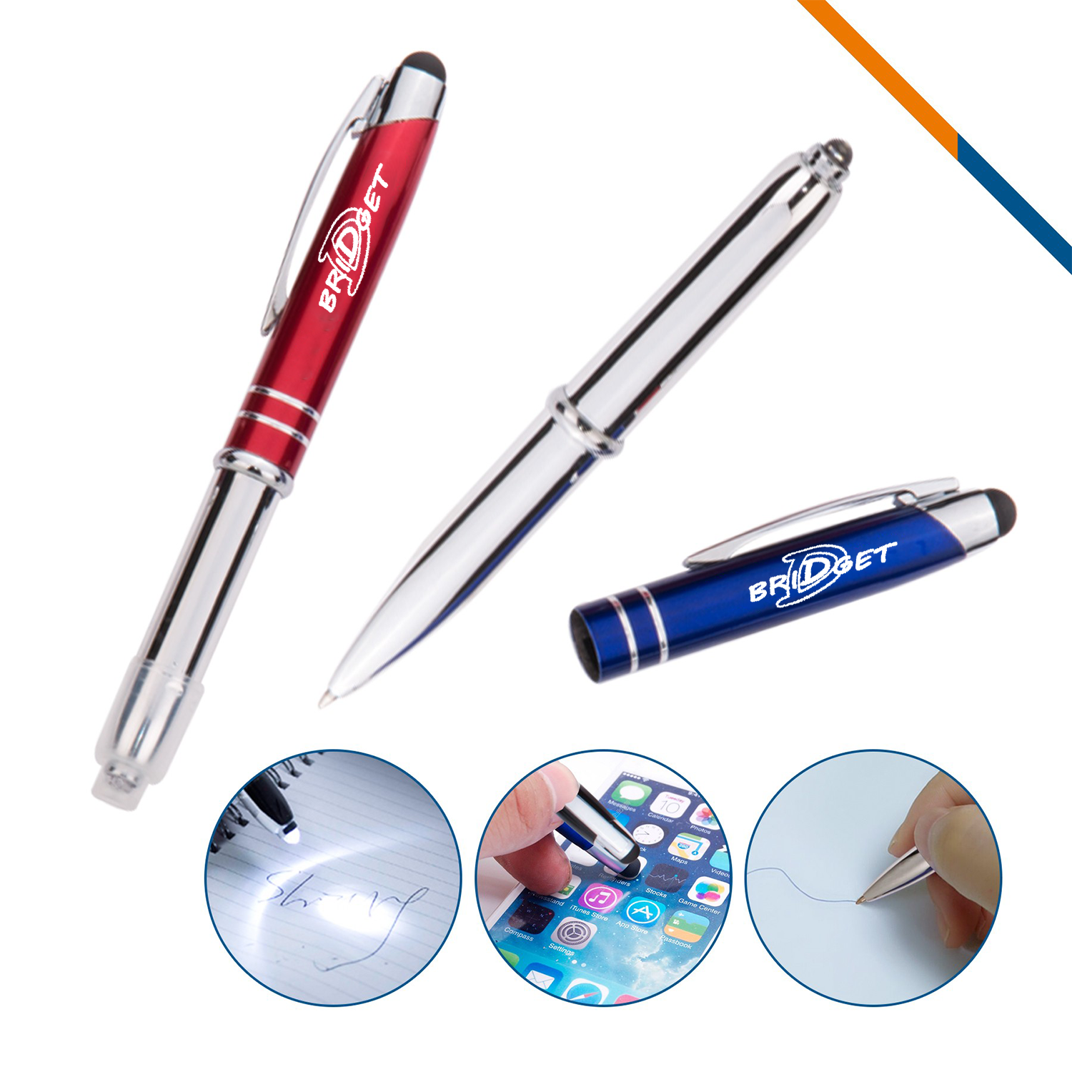 3in1 LED Stylus Touch Pen